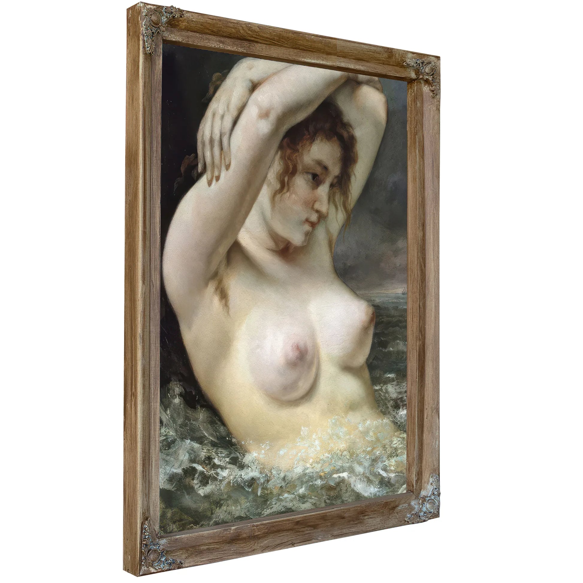 The Woman In The Waves By Jean Desire Gustave Courbet Fine Art Print