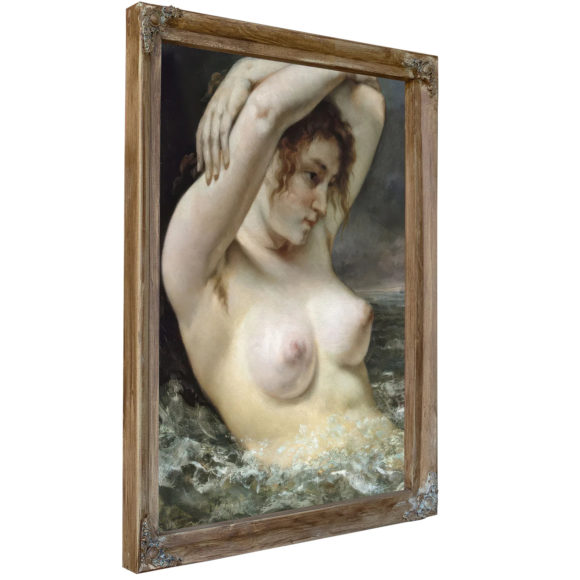 The Woman In The Waves By Jean Desire Gustave Courbet Fine Art Print