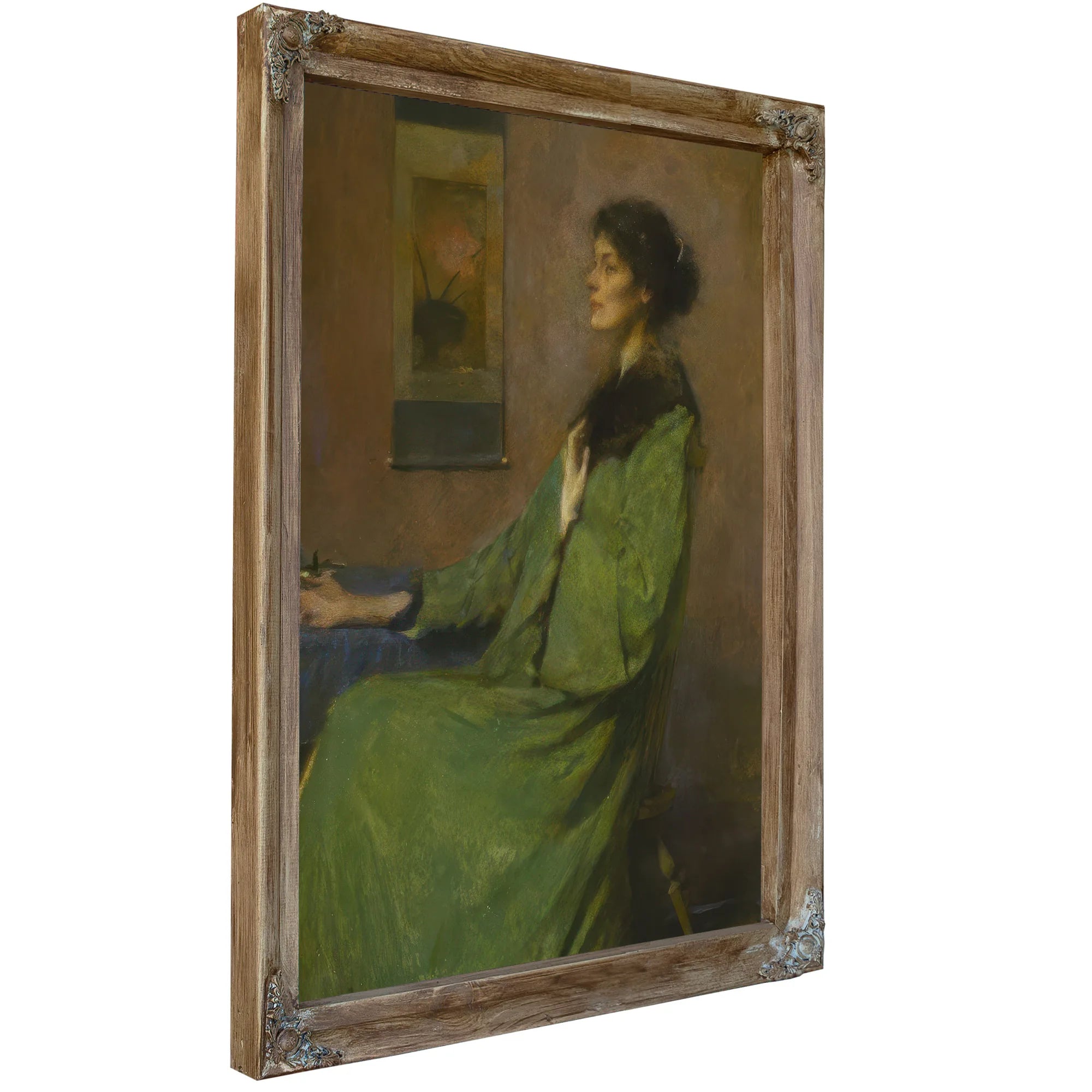 Portrait Of A Lady Holding A Rose By Thomas Wilmer Dewing Fine Art Print