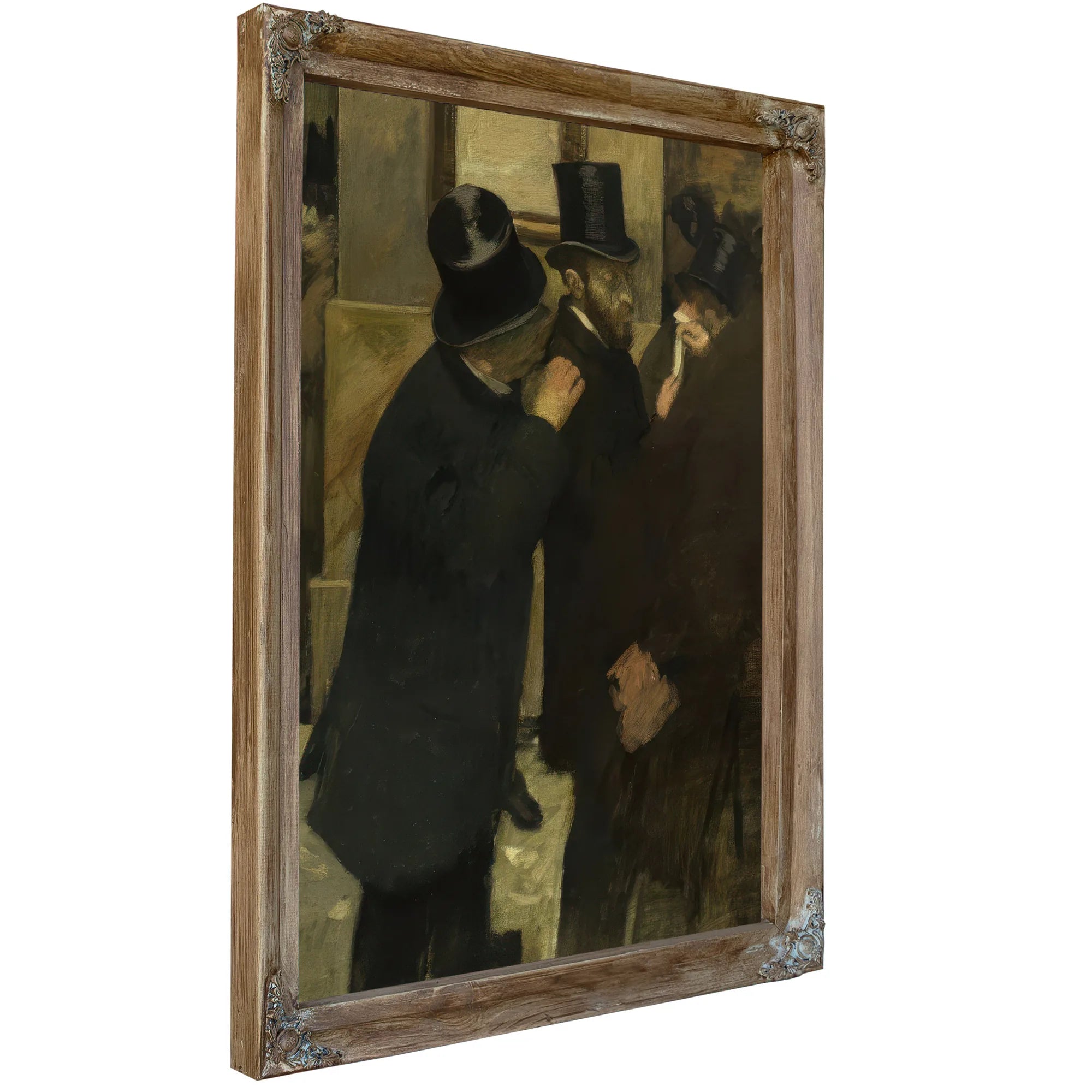 Portraits At The Stock Exchange By Edgar Degas Fine Art Print