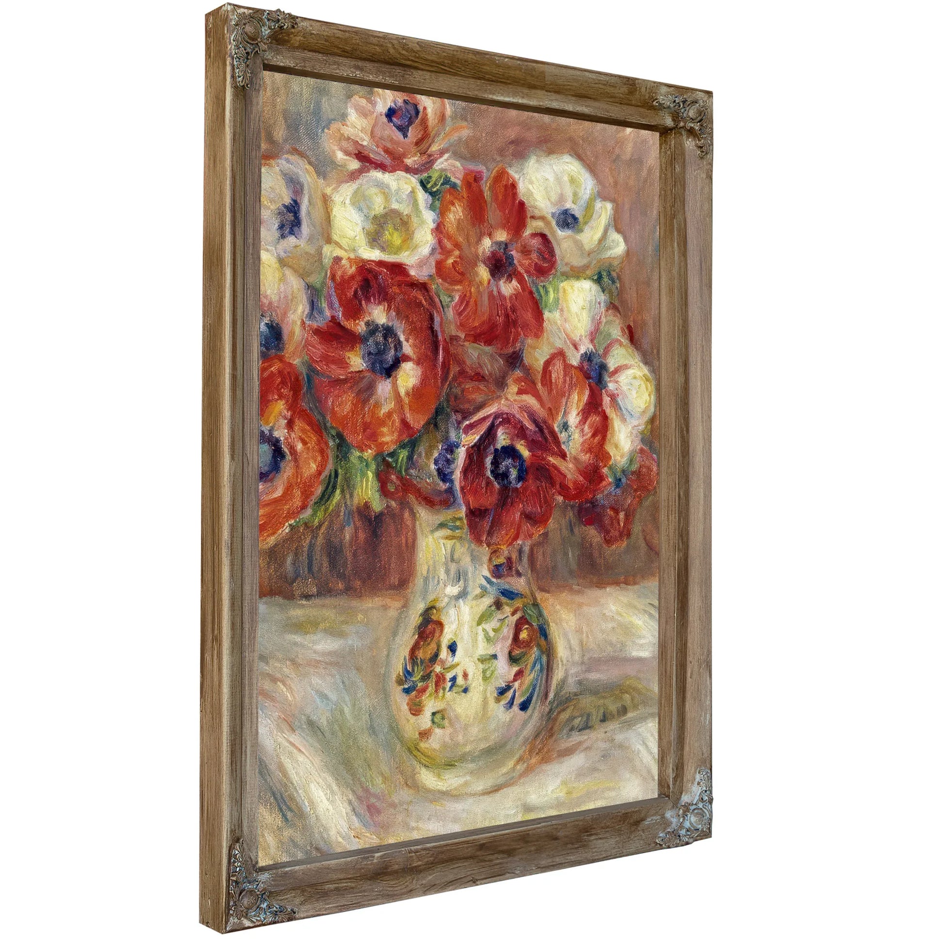 Still Life With Anemones By Pierre Auguste Renoir Fine Art Print