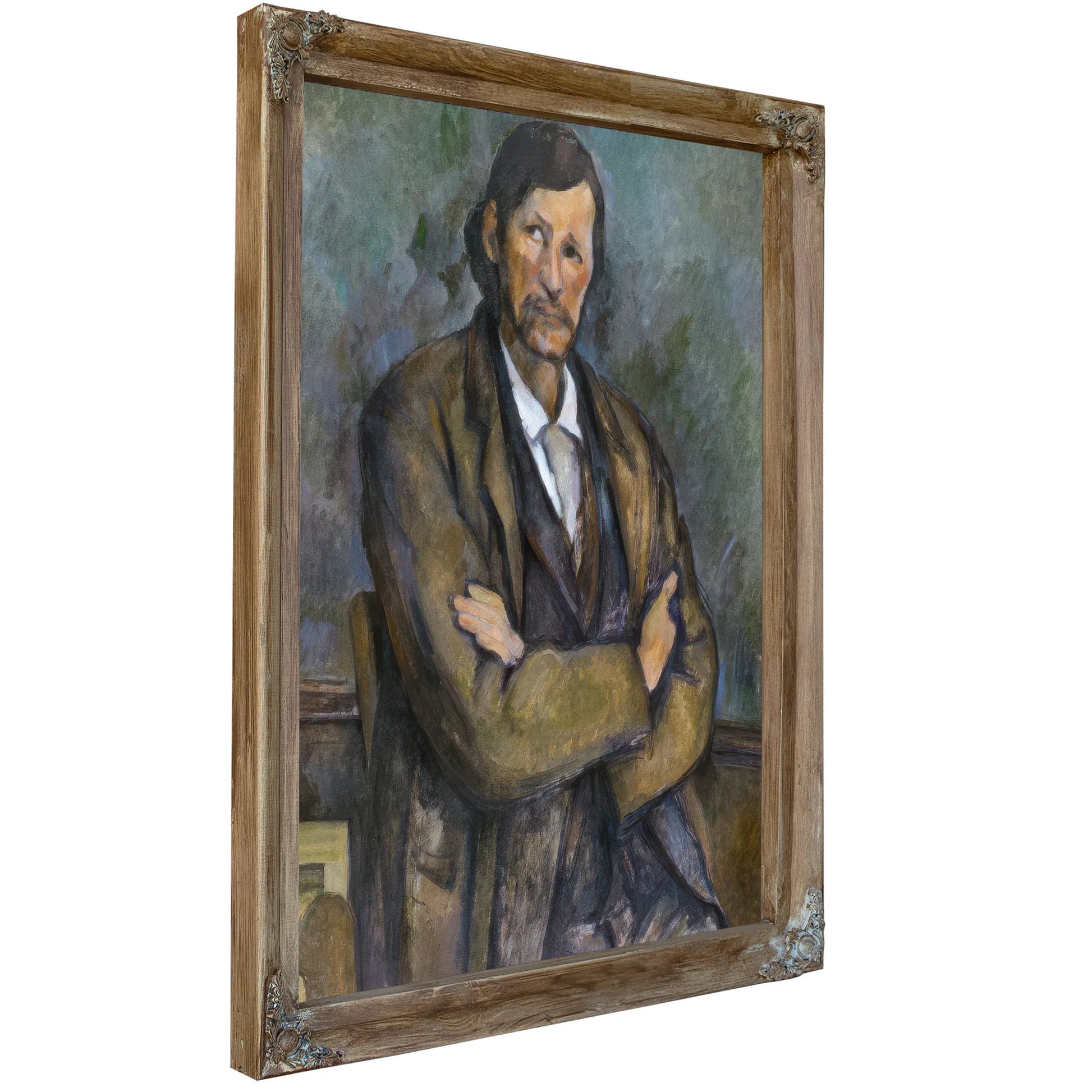 Man With Crossed Arms By Paul Cezanne Fine Art Print