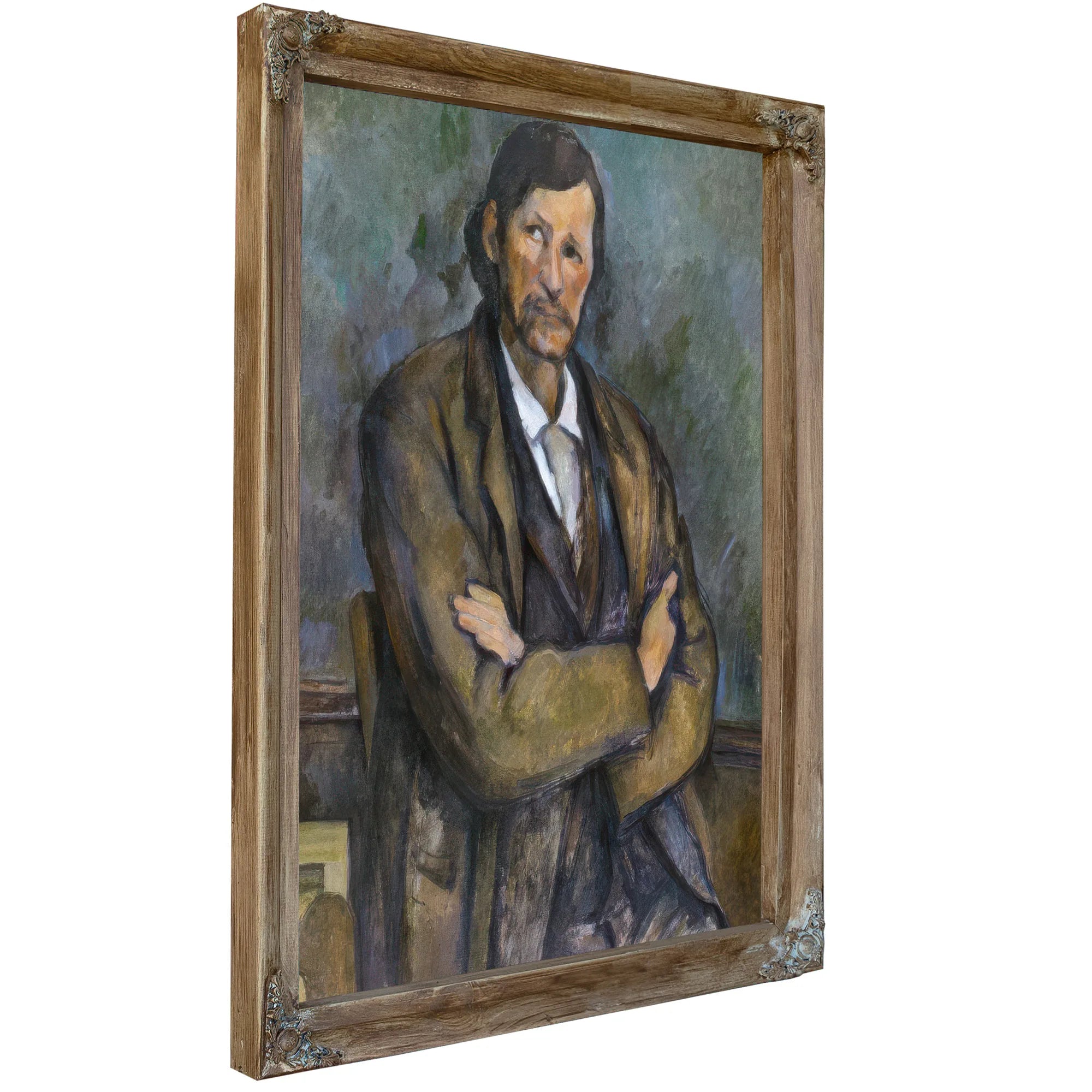 Man With Crossed Arms By Paul Cezanne Fine Art Print