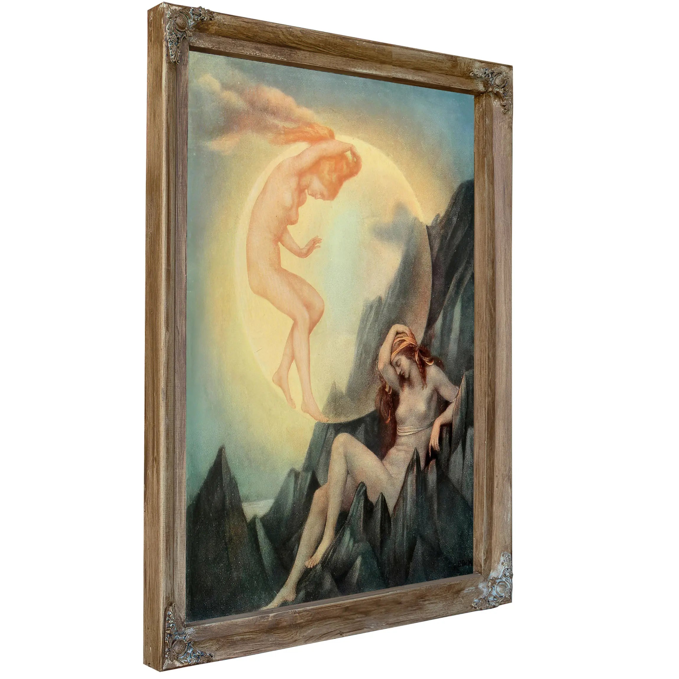 The Sleeping Earth And Wakening Moon by Evelyn De Morgan