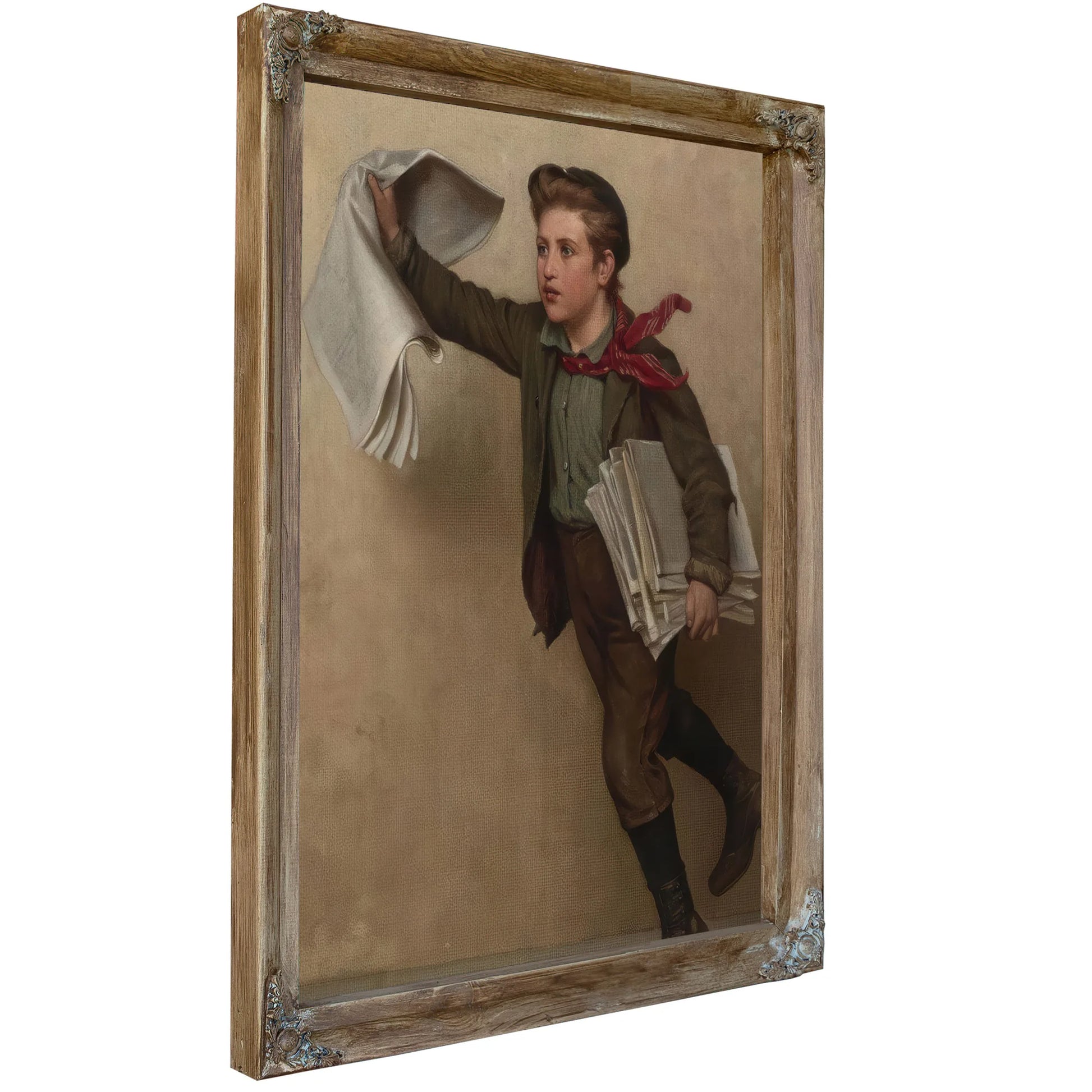 Extra, Extra (The Paper Boy) By John George Brown Fine Art Print