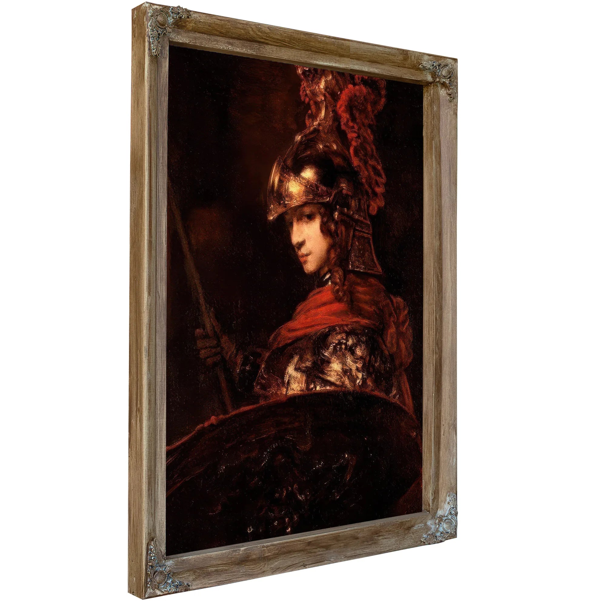 Pallas Athena Or Armoured Figure By Rembrandt Fine Art Print