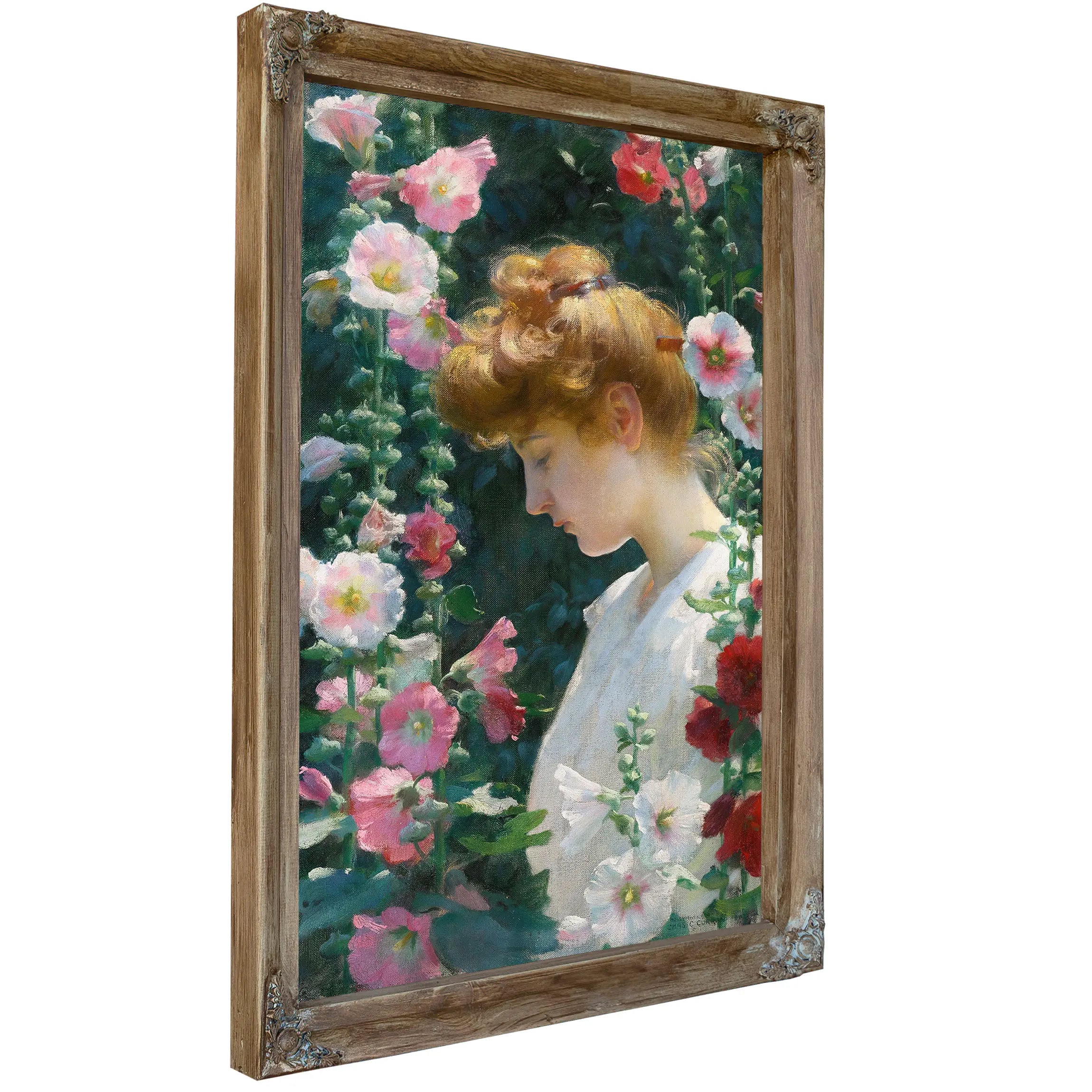 Hollyhocks And Sunlight (1902) by Charles Courtney Curran