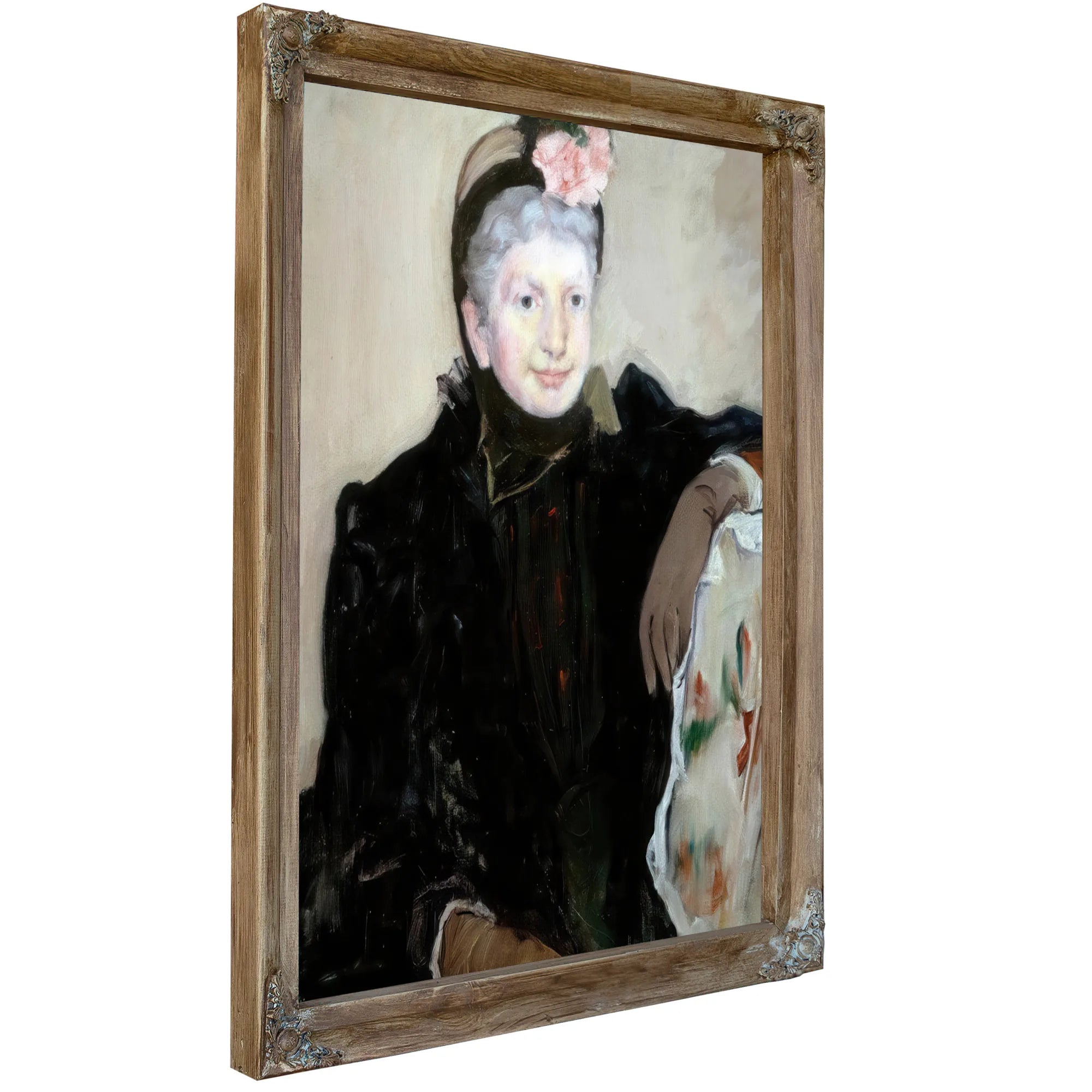 Portrait Of An Elderly Lady By Mary Cassatt Fine Art Print
