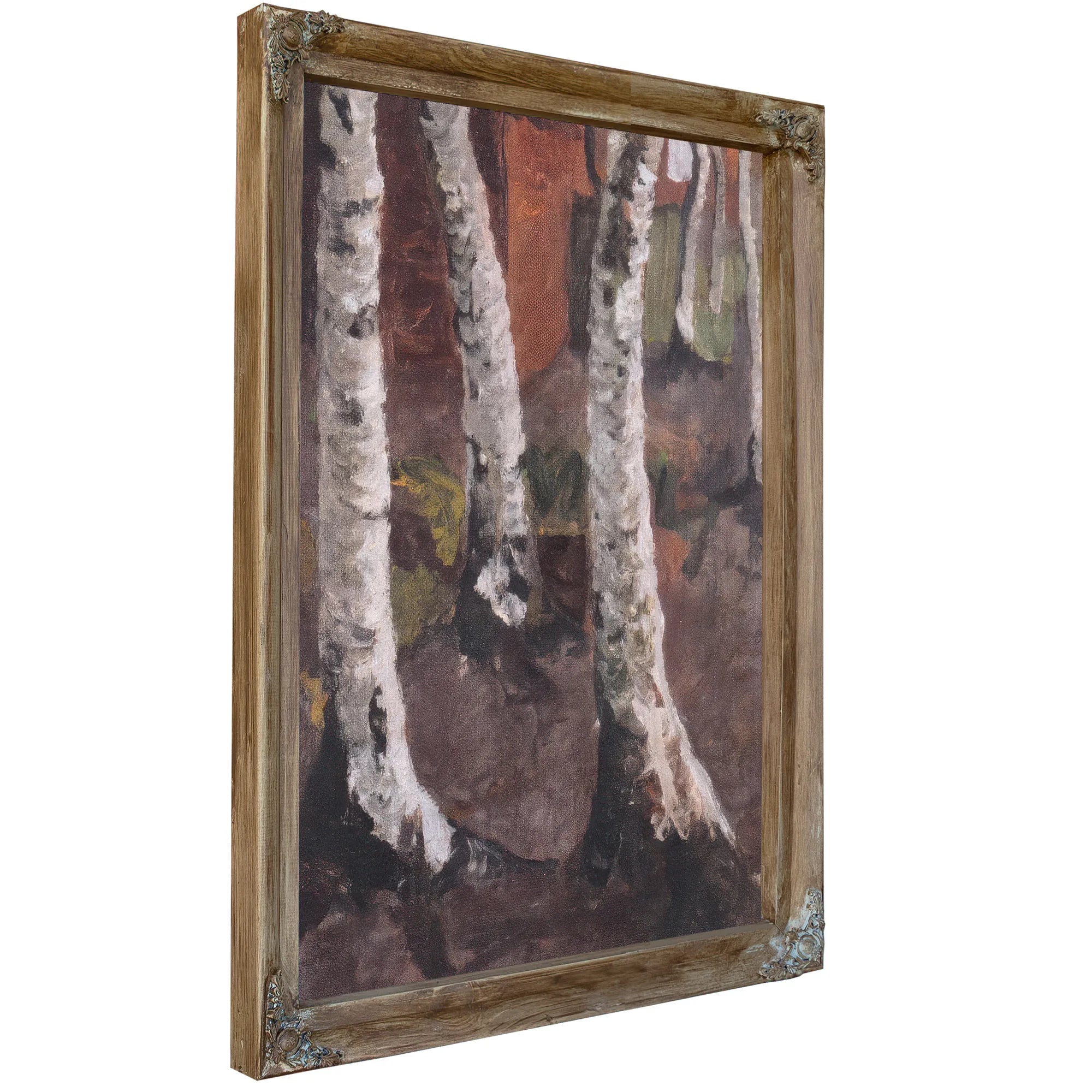Birch Trunks Against A Red Farm By Paula Modersohn Becker Fine Art Print