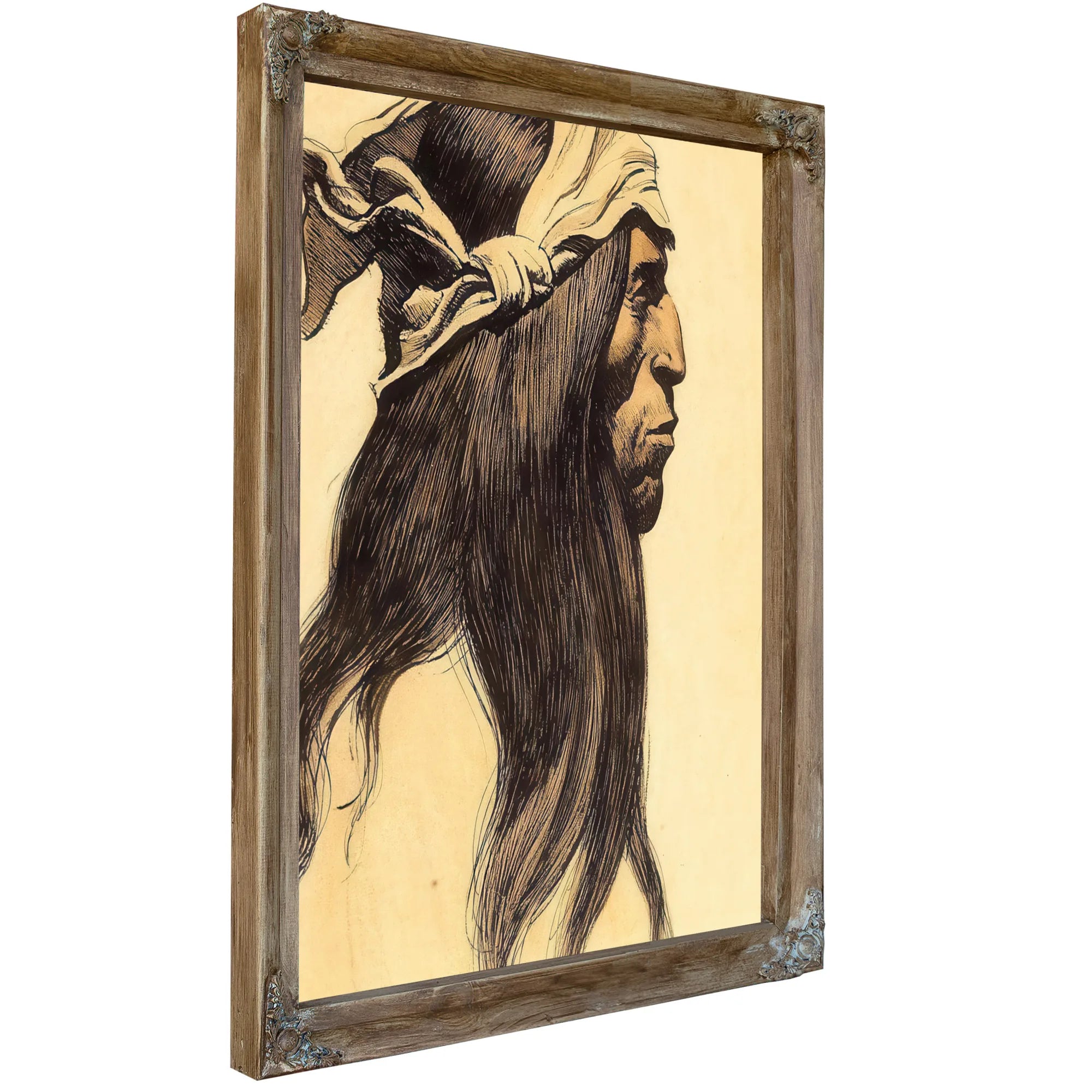 A Portrait Of An Indian By Maynard Dixon Fine Art Print