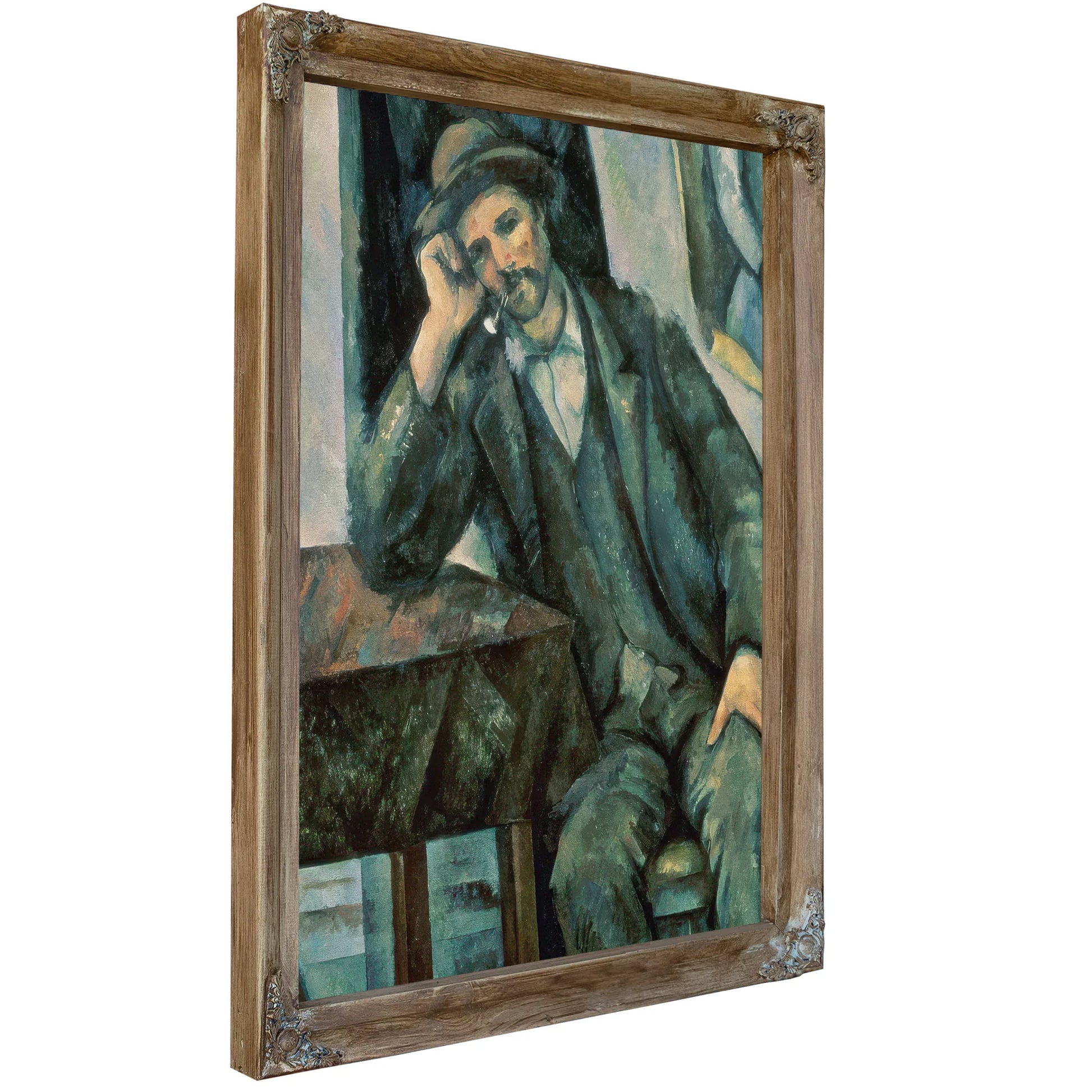 Man Smoking A Pipe By Paul Cezanne Fine Art Print