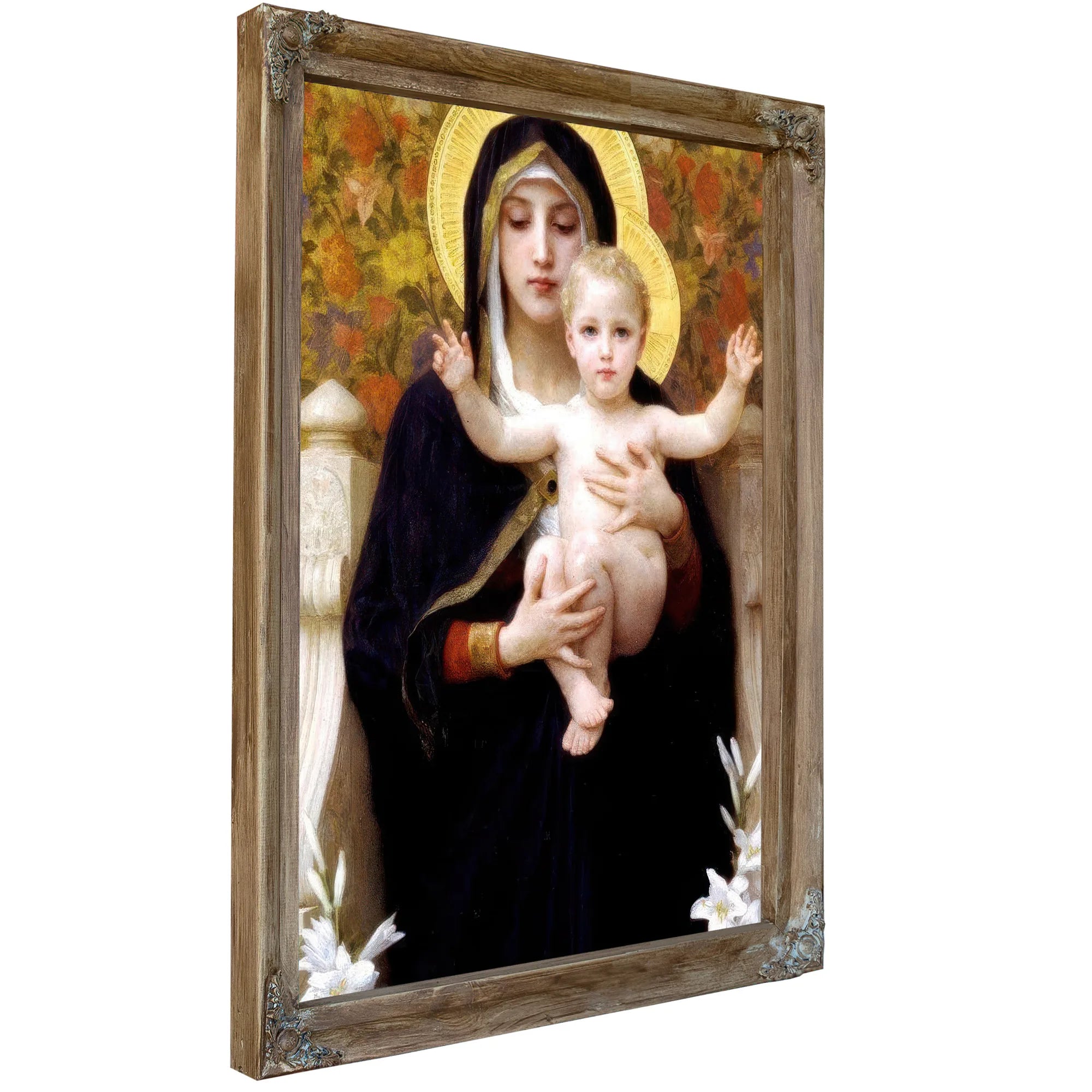 The Madonna Of The Lilies 1899 By William Adolphe Bouguereau Fine Art Print