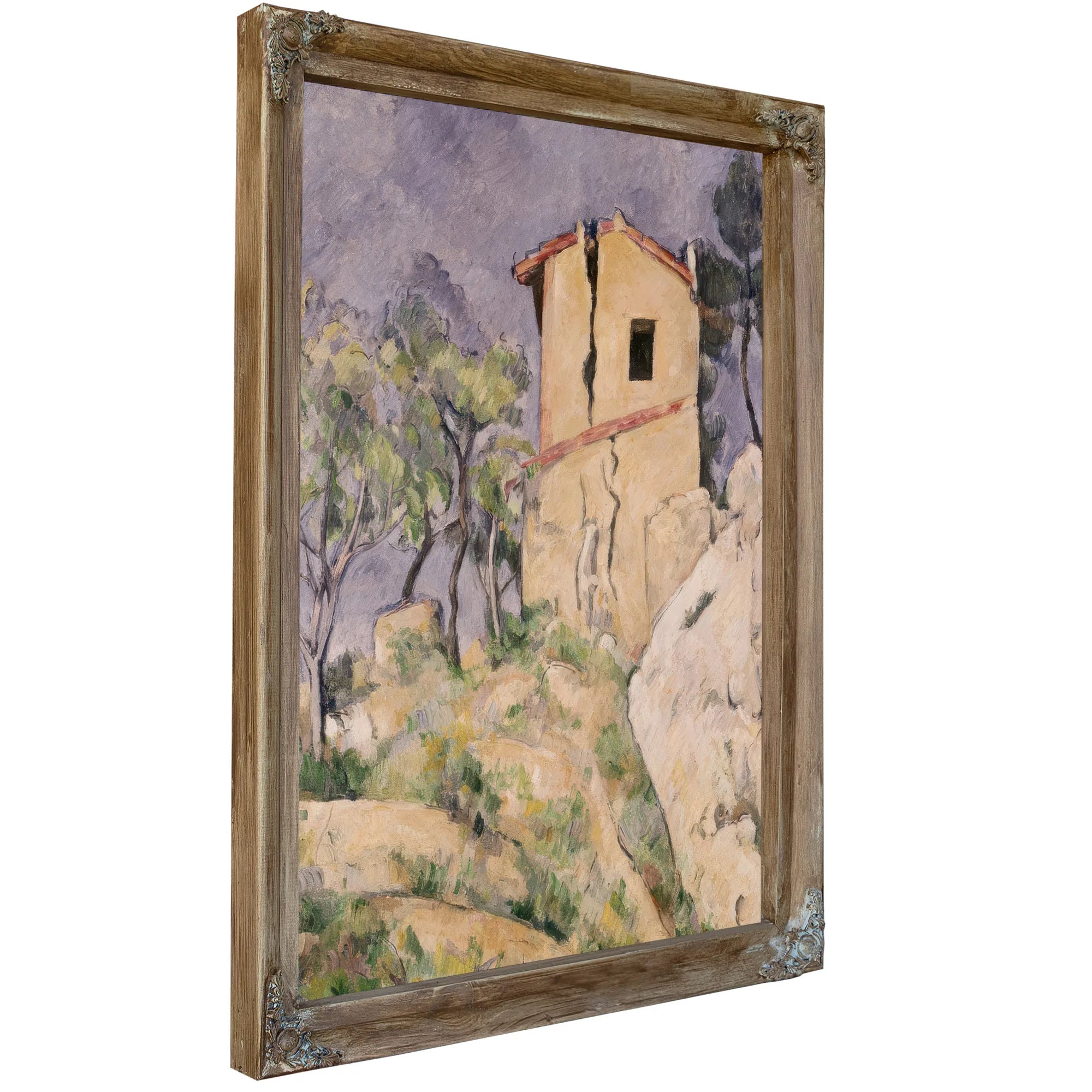 House With Cracked Wall By Paul Cezanne Fine Art Print