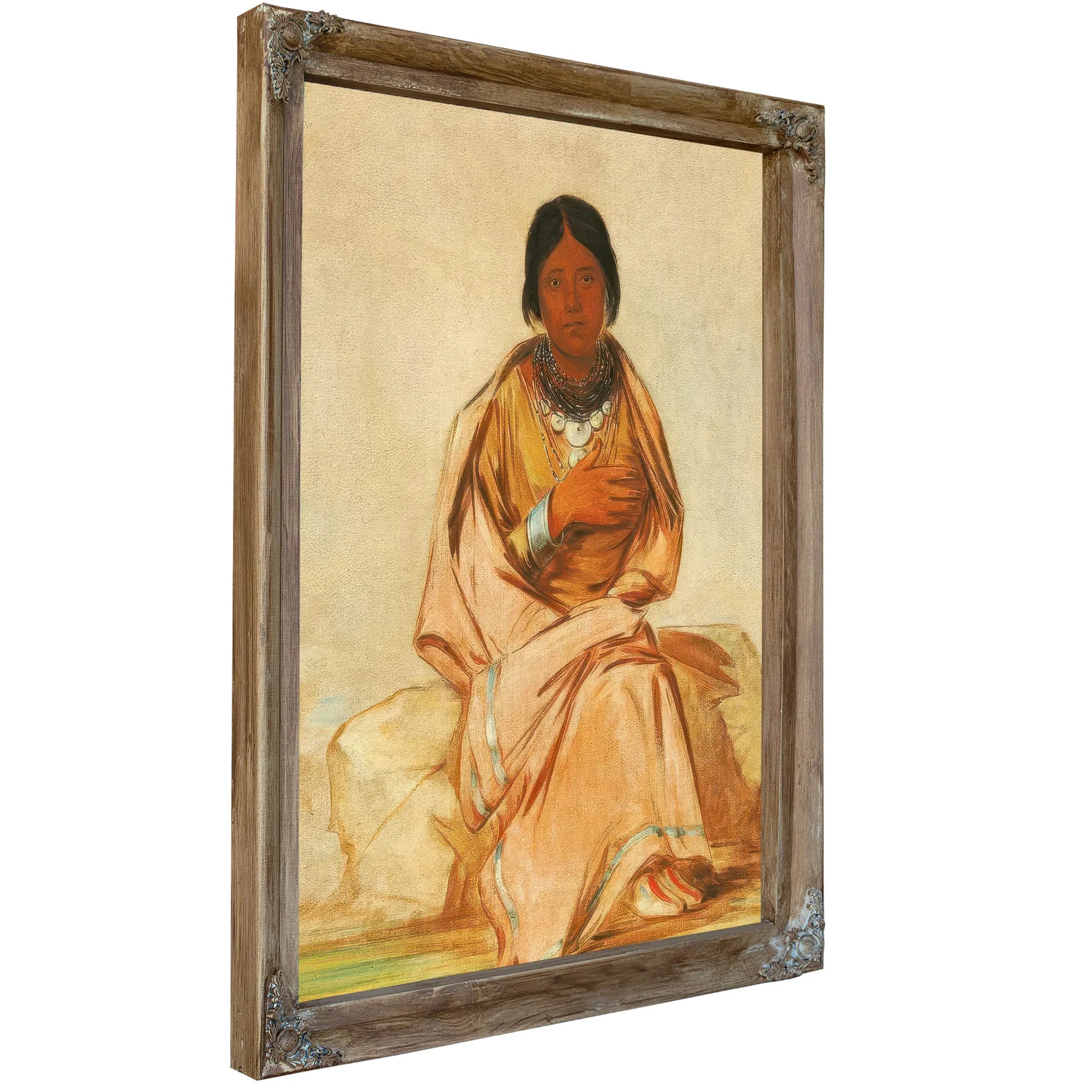 Chee A Ex E Co, Daughter Of Deer Without A Heart By George Catlin Fine Art Print