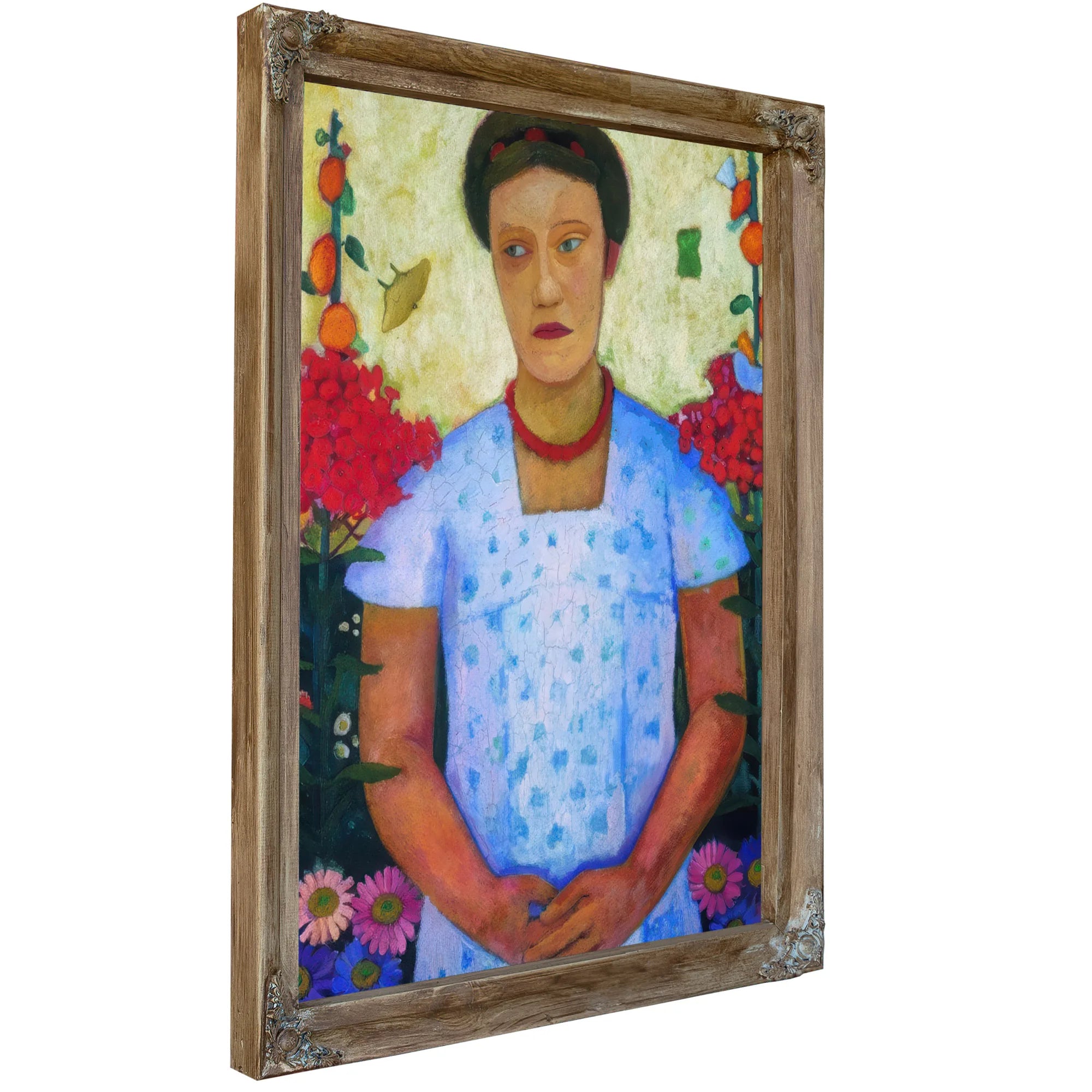 Portrait Of Lee Hoetger With Flowers 1906 By Paula Modersohn Becker Fine Art Print