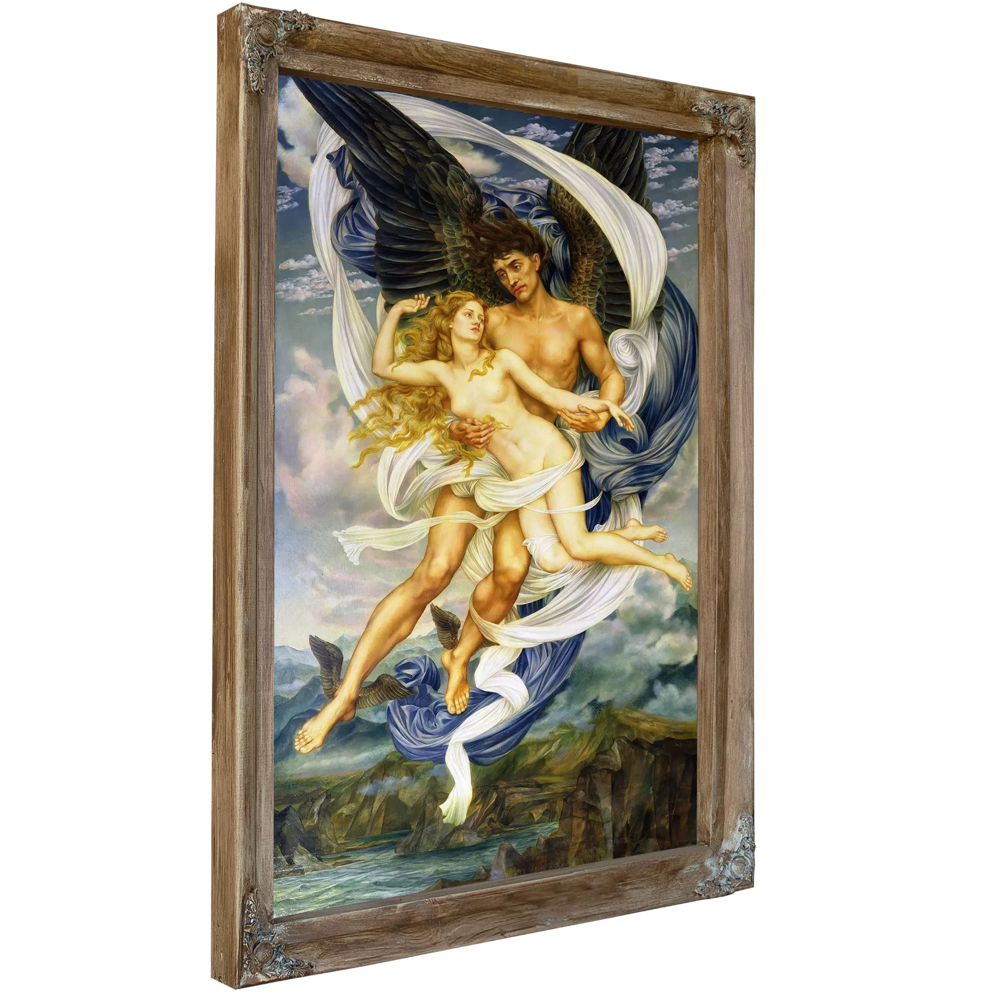 Boreas And Oreithyia 1896 by Evelyn De Morgan