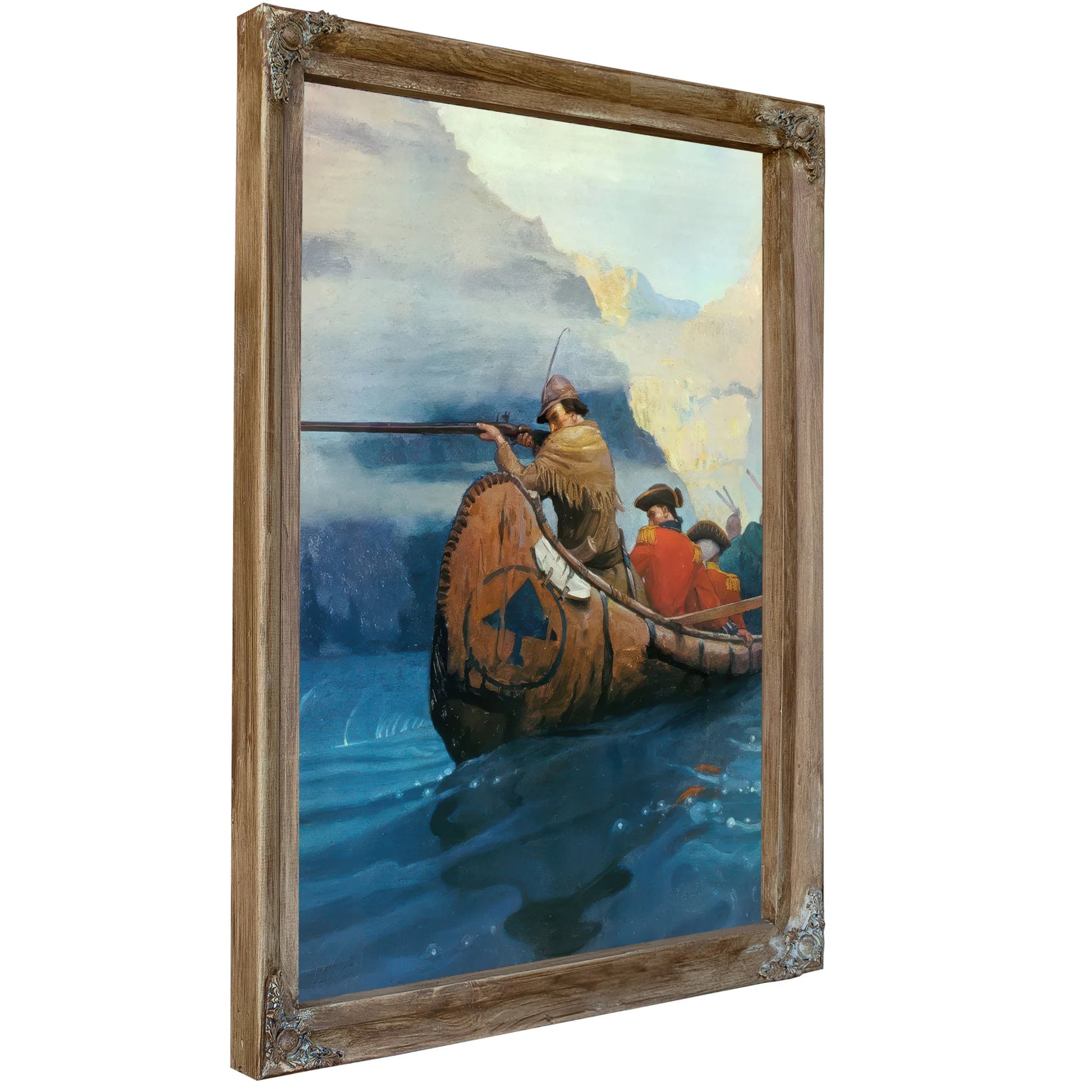 The Flight Across The Lake By NC Wyeth Fine Art Print