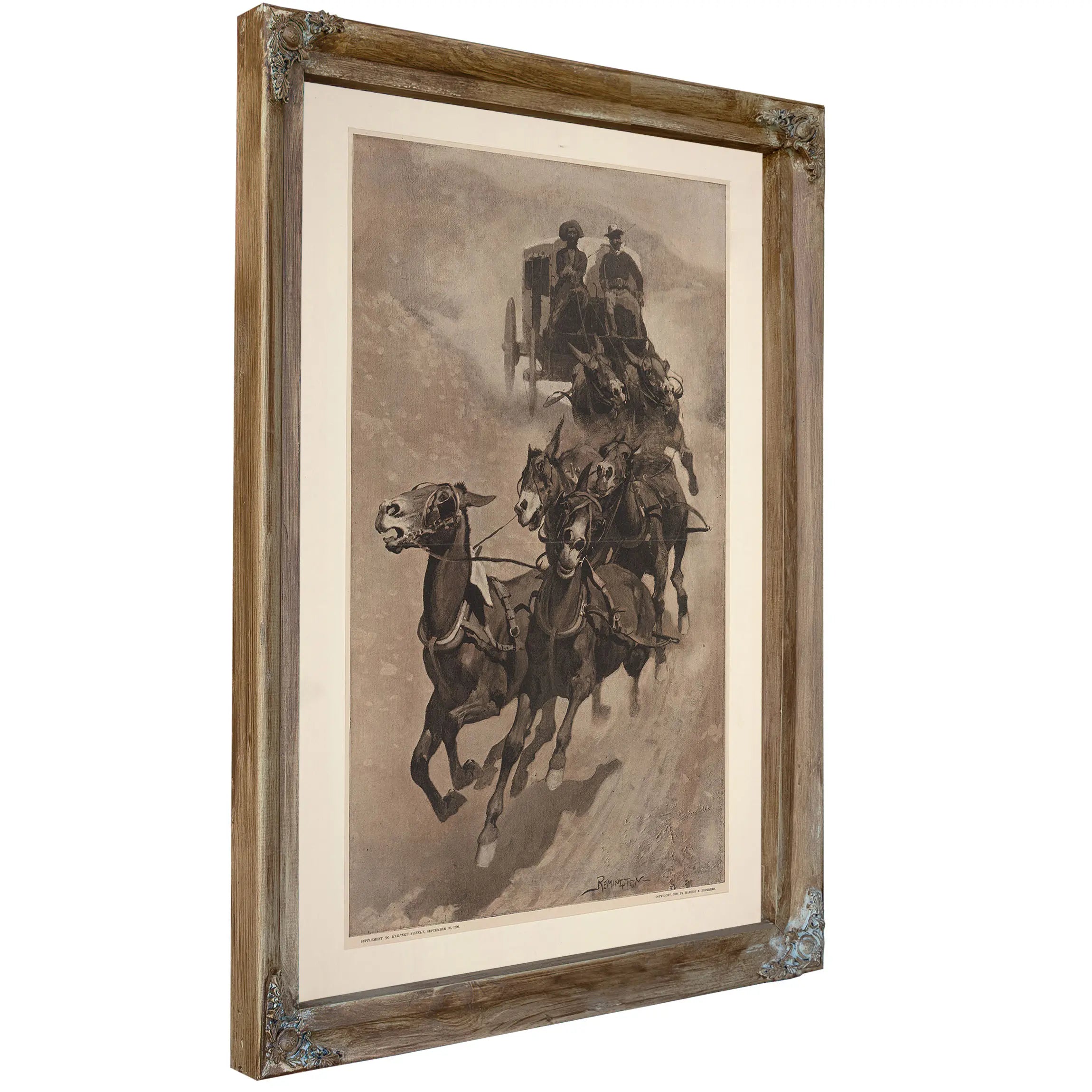 An Army Mail Ambulance A Busted Brake And A Down Grade by Frederic Remington
