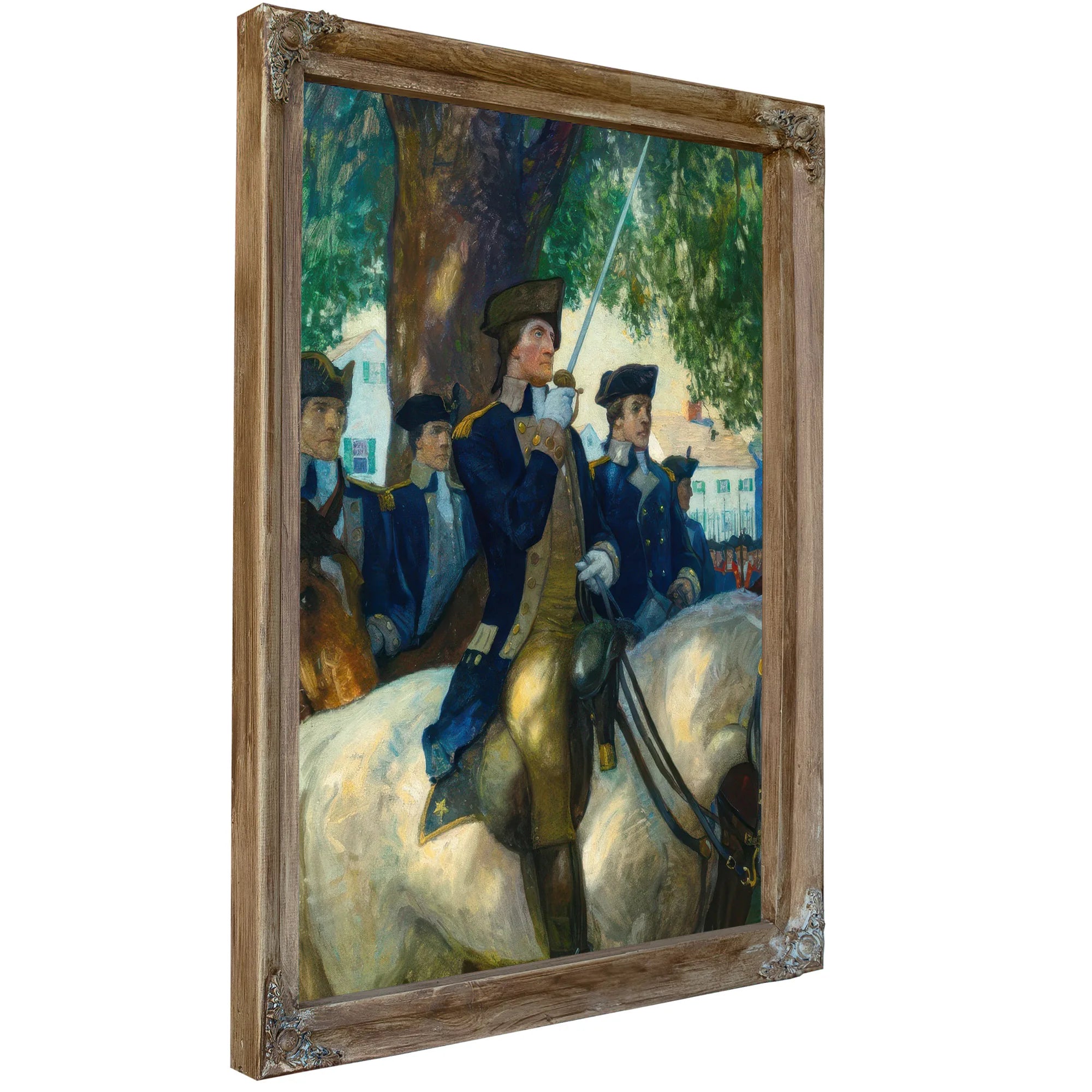 Beginning Of The American Union Washington Salutes The Flag By NC Wyeth Fine Art Print