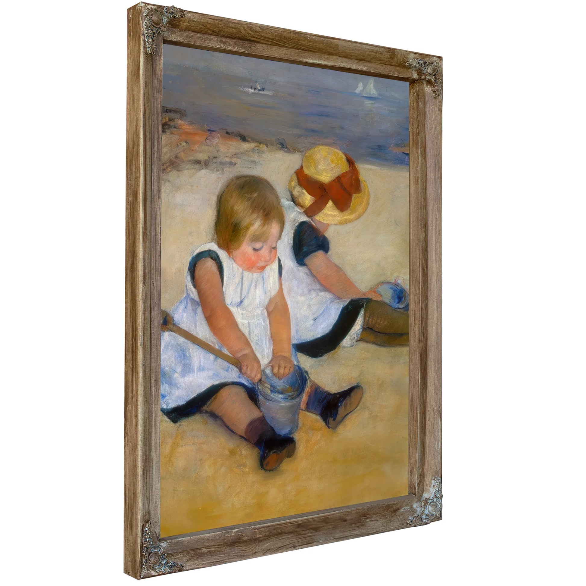 Children Playing On The Beach By Mary Cassatt Fine Art Print