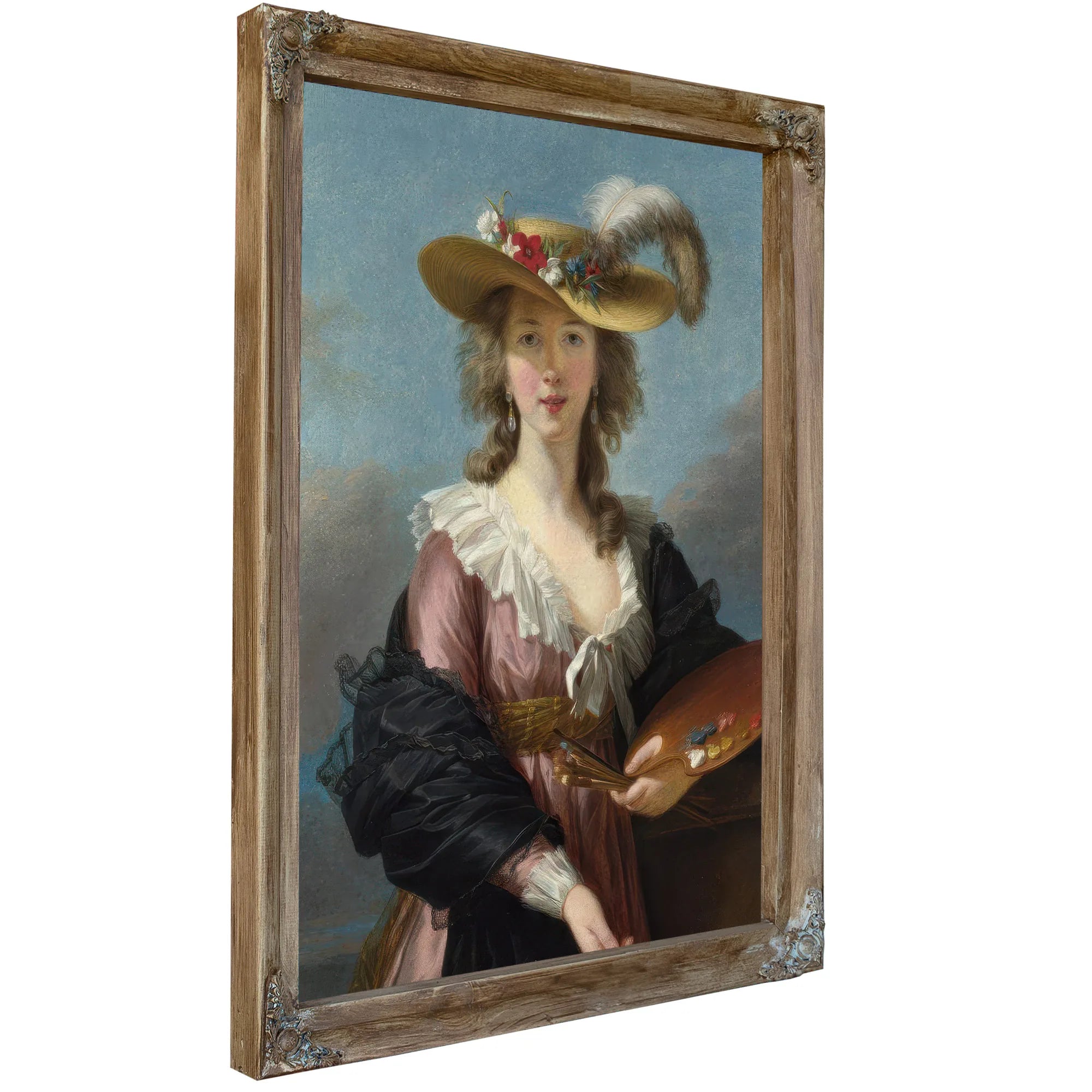 Louise Self Portrait In A Straw Hat 1782 By Elisabeth Vigee Le Brun Fine Art Print