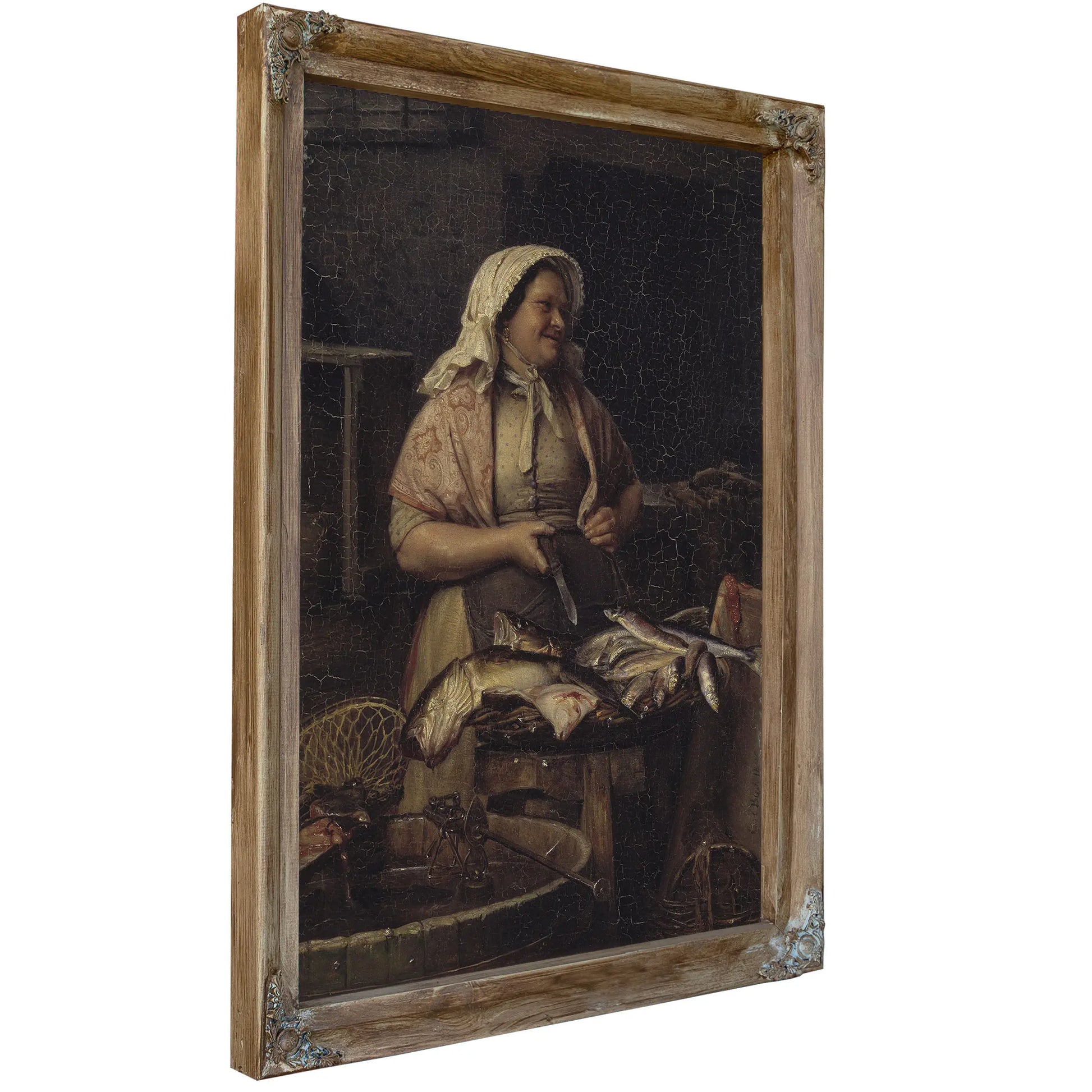 En Kone Der Saelger Fisk by Carl Bloch