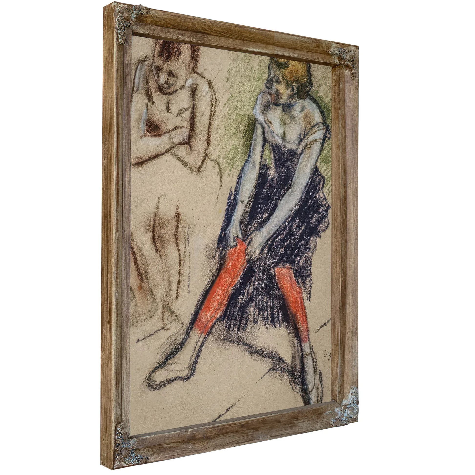 Dancer With Red Stockings By Edgar Degas Fine Art Print
