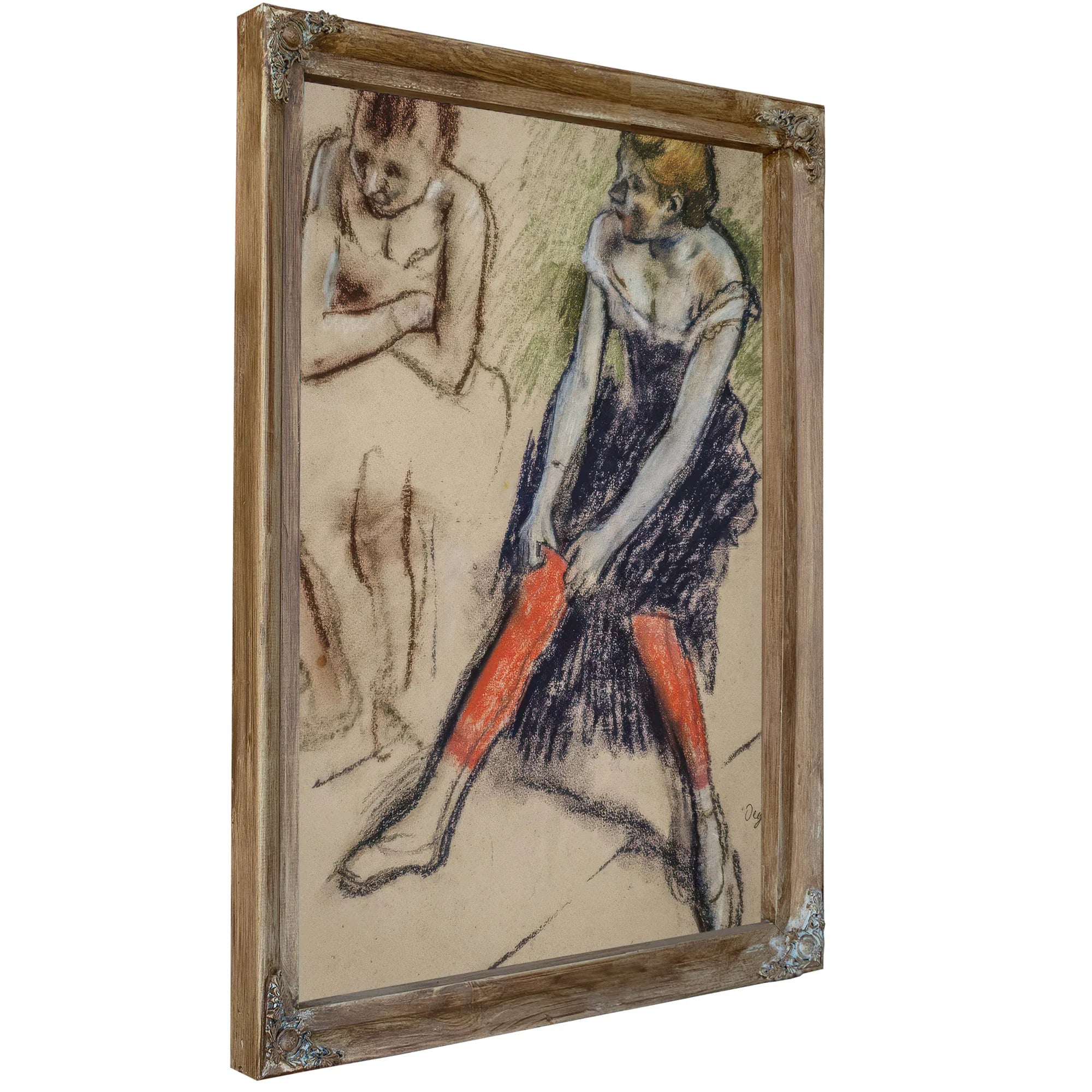 Dancer With Red Stockings By Edgar Degas Fine Art Print