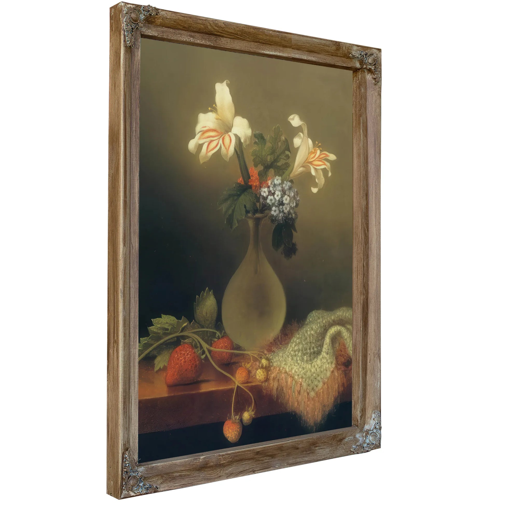 A Vase Of Corn Lilies And Heliotrope By Martin Johnson Heade Fine Art Print