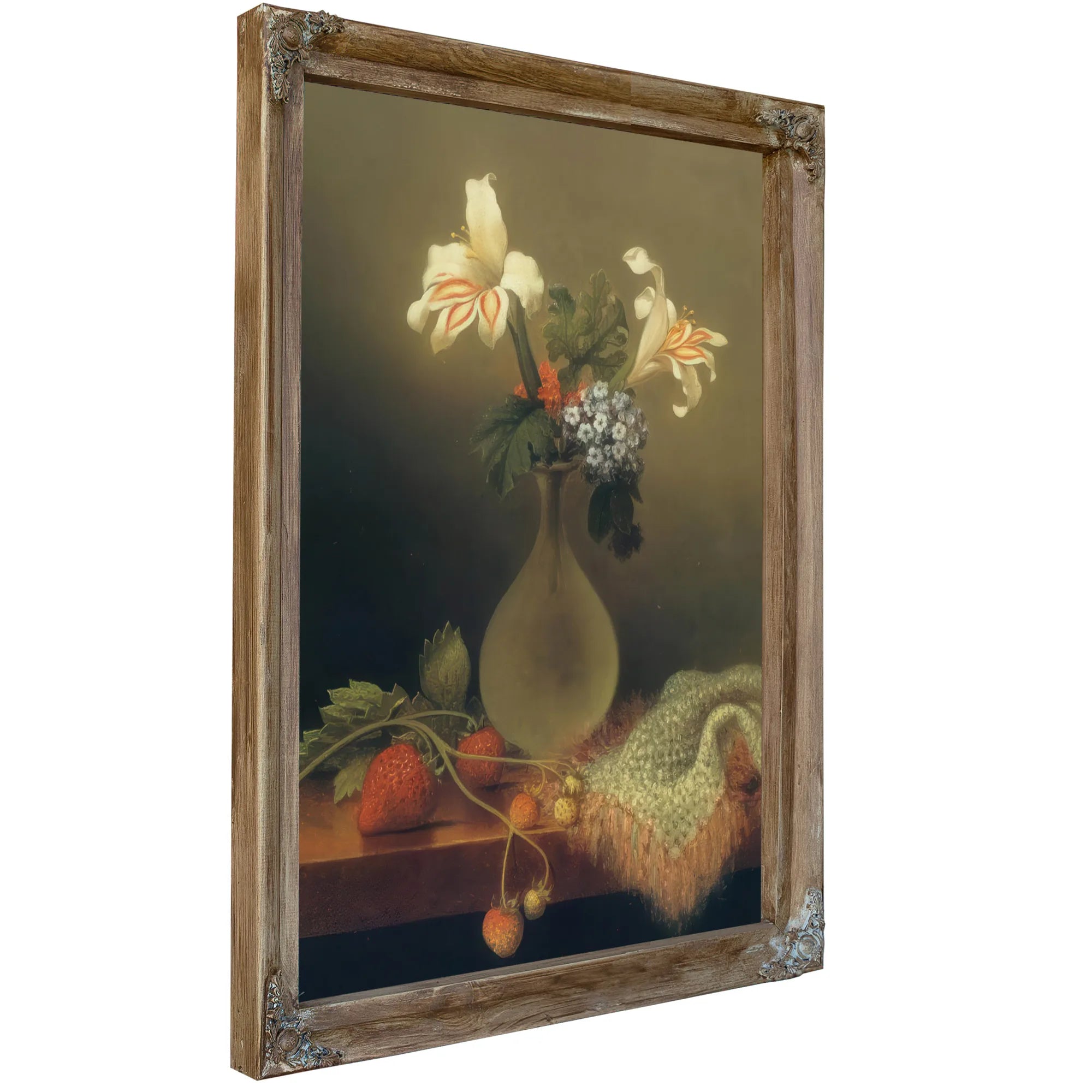 A Vase Of Corn Lilies And Heliotrope By Martin Johnson Heade Fine Art Print