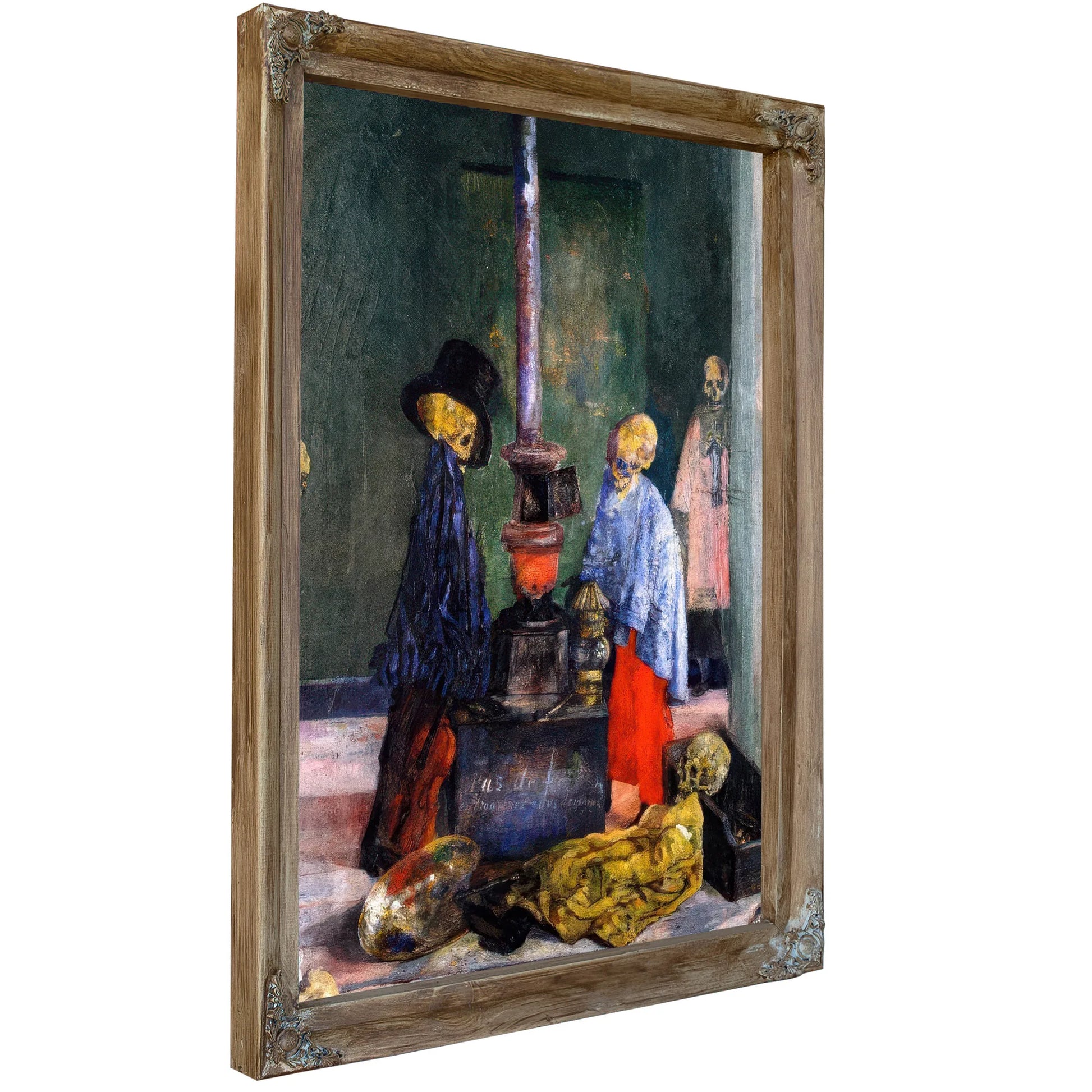 Skeletons Trying To Warm Themselves By James Ensor Fine Art Print