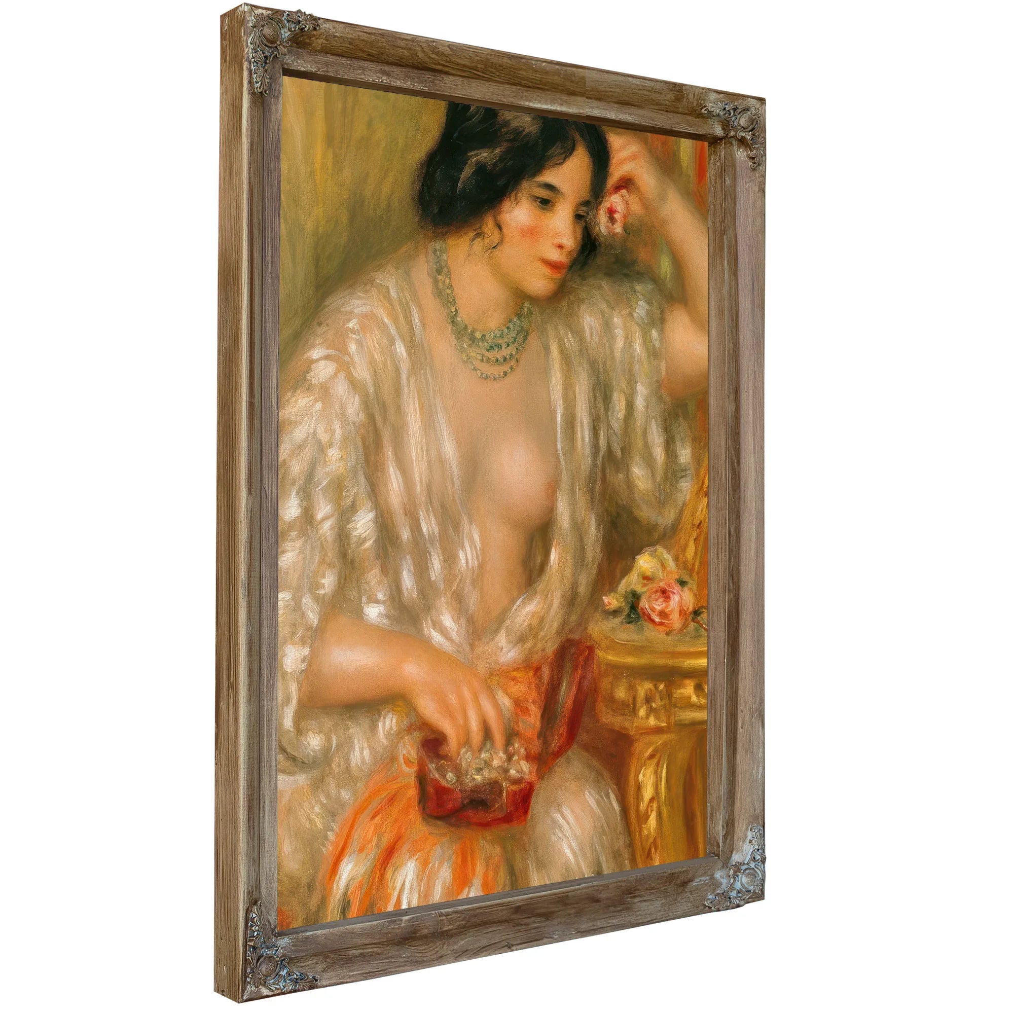 Gabrielle With Jewellery By Pierre Auguste Renoir Fine Art Print