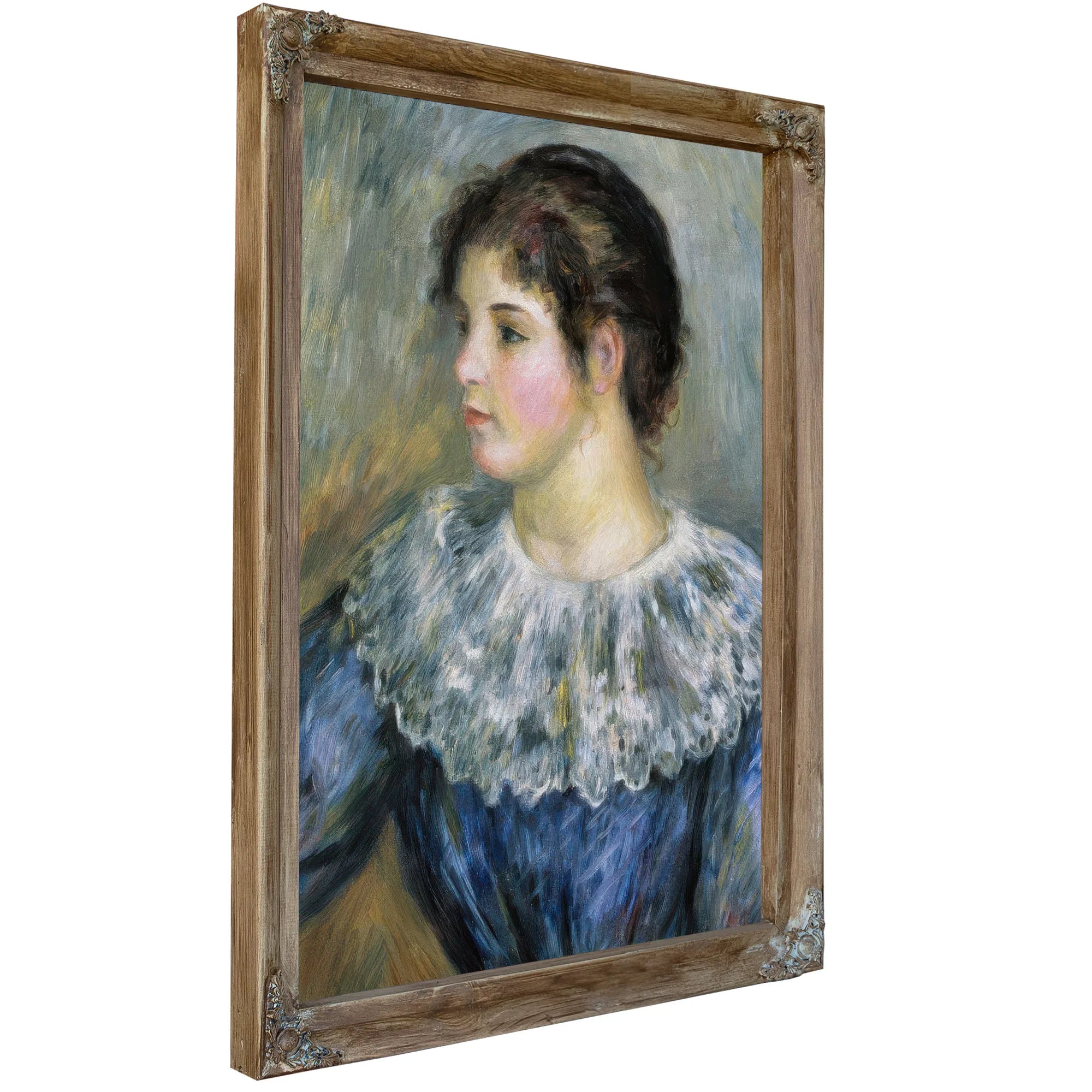 Bust Portrait Of A Young Woman By Pierre August Renoir Fine Art Print