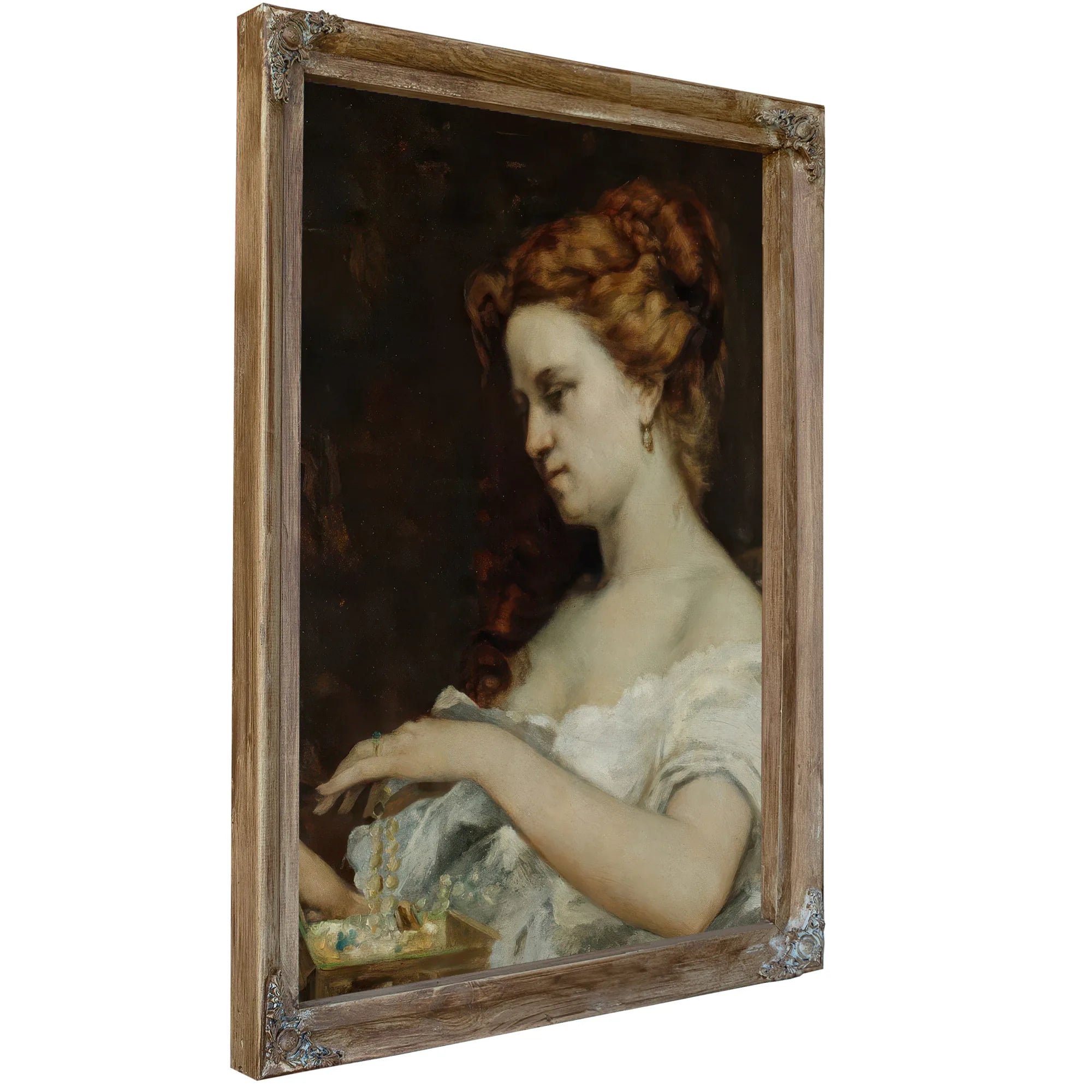 A Woman With Jewellery By Jean Desire Gustave Courbet Fine Art Print