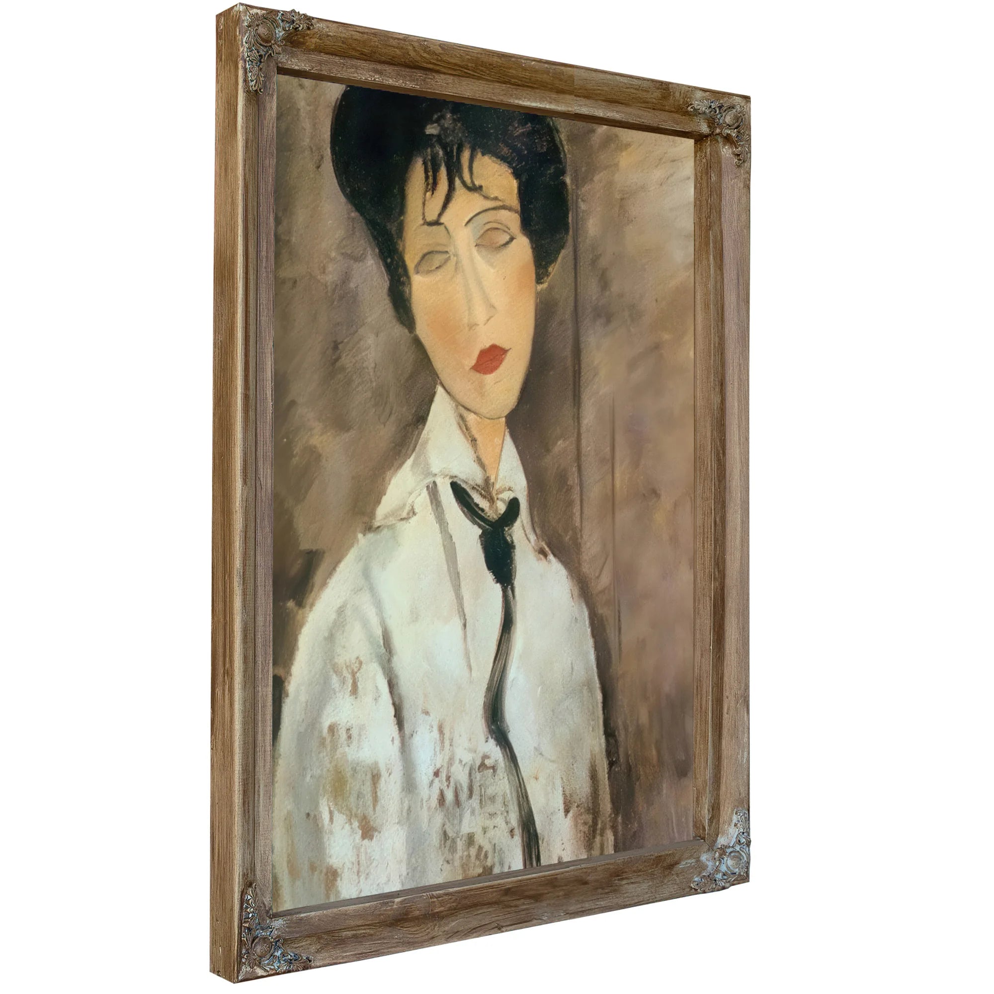 Portrait Of A Woman With Black Cravat 1917 By Amedeo Modigliani Fine Art Print