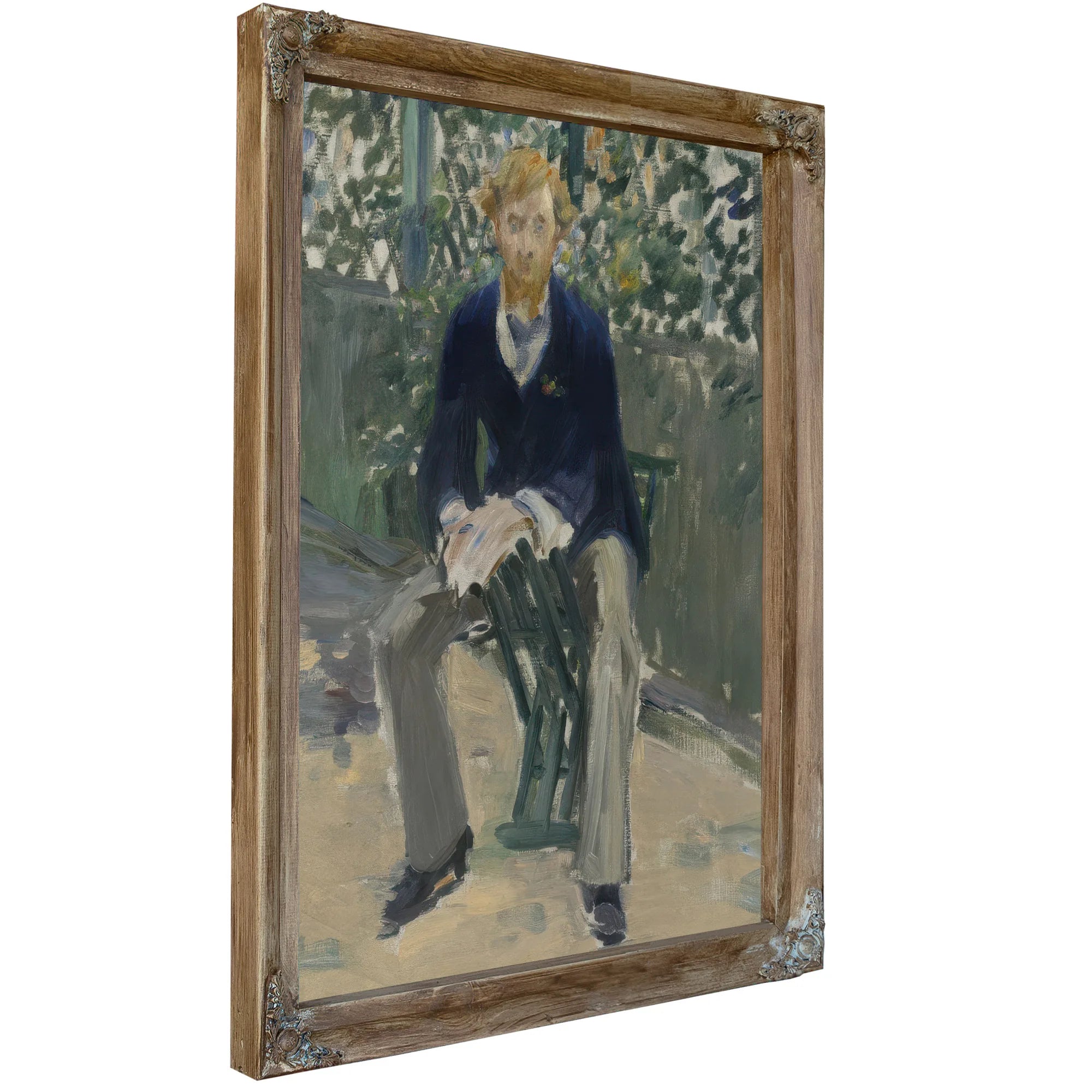 George Moore In The Artist's Garden By Edouard Manet Fine Art Print