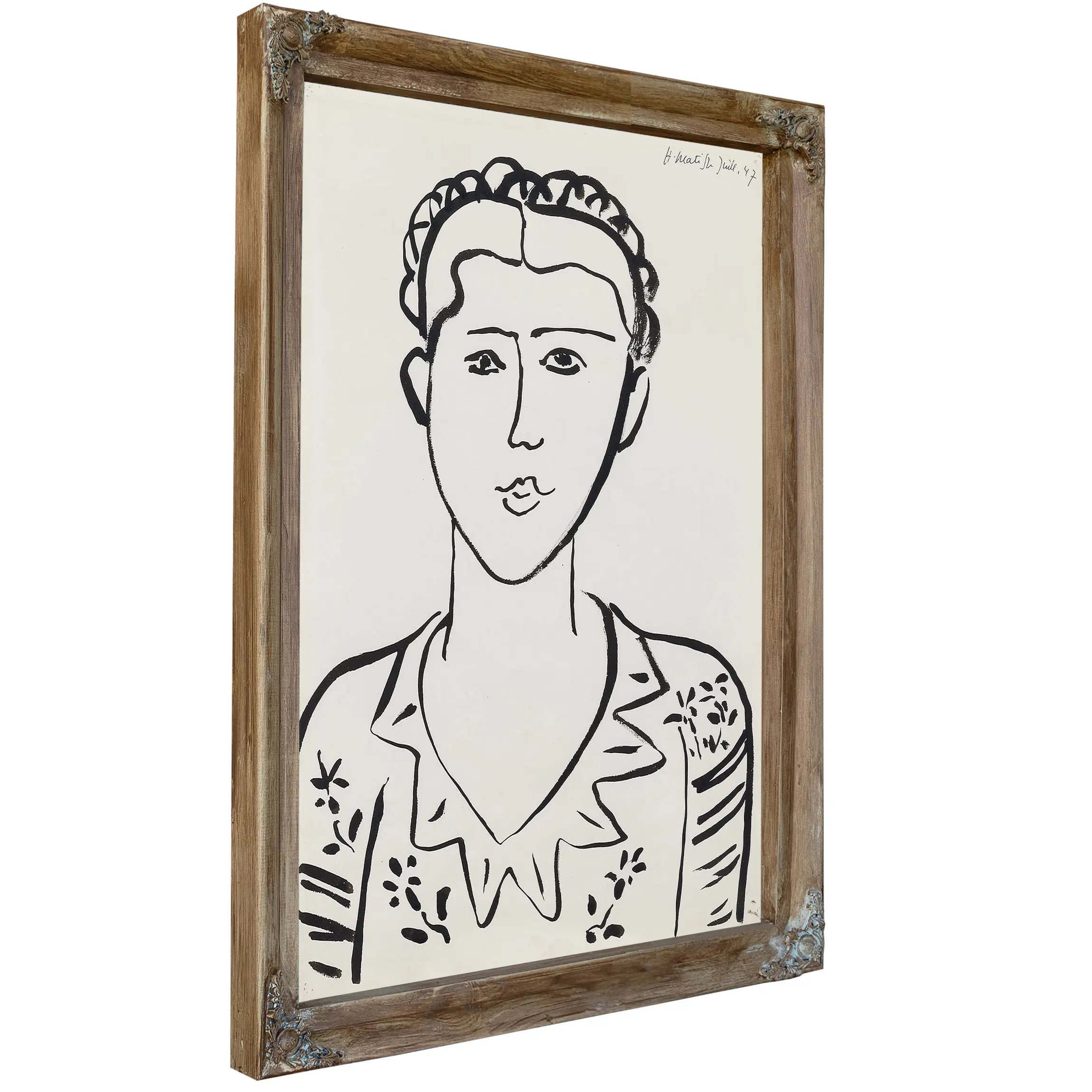 La Roumaine Au Corsage A Fleurs (Romanian Blouse With Green Embroidery) by Henri Matisse