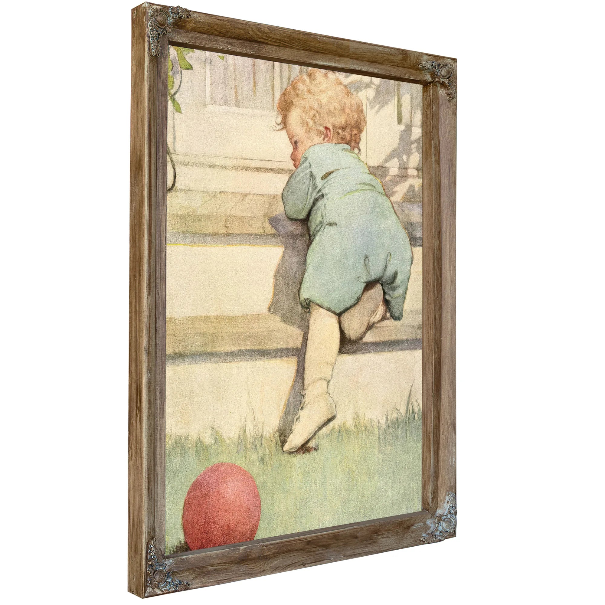 Climbing The Stairs By Jessie Willcox Smith Fine Art Print