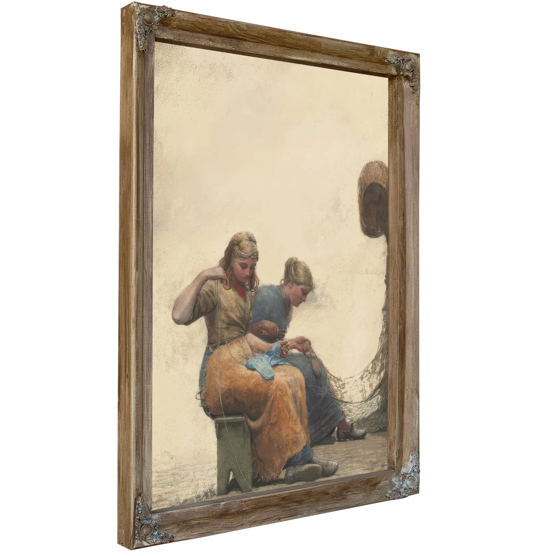 Mending The Nets By Winslow Homer Fine Art Print