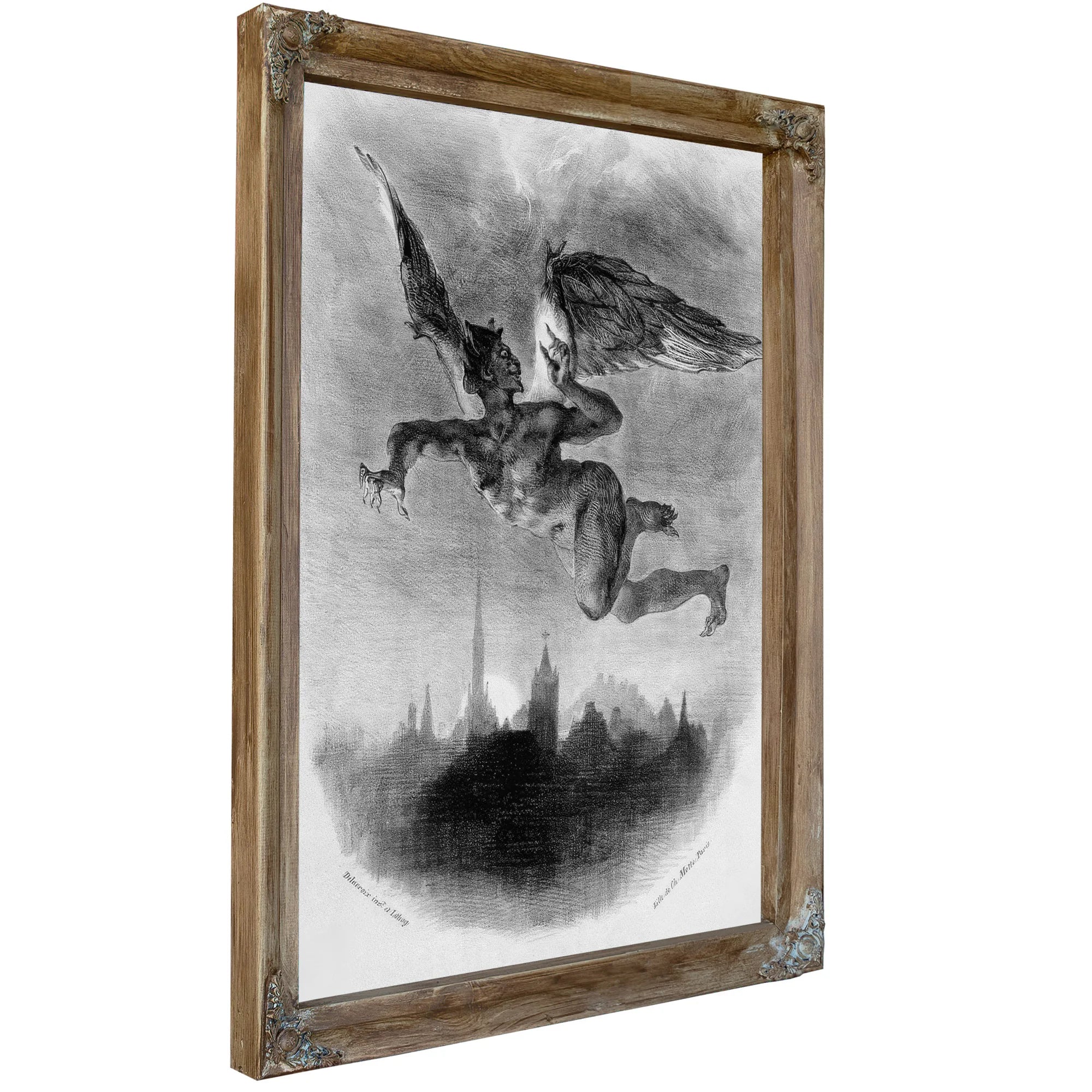 Mephistopheles' Prologue In The Sky, From Goethe's Faust By Ferdinand Victor Eugene Delacroix Fine Art Print