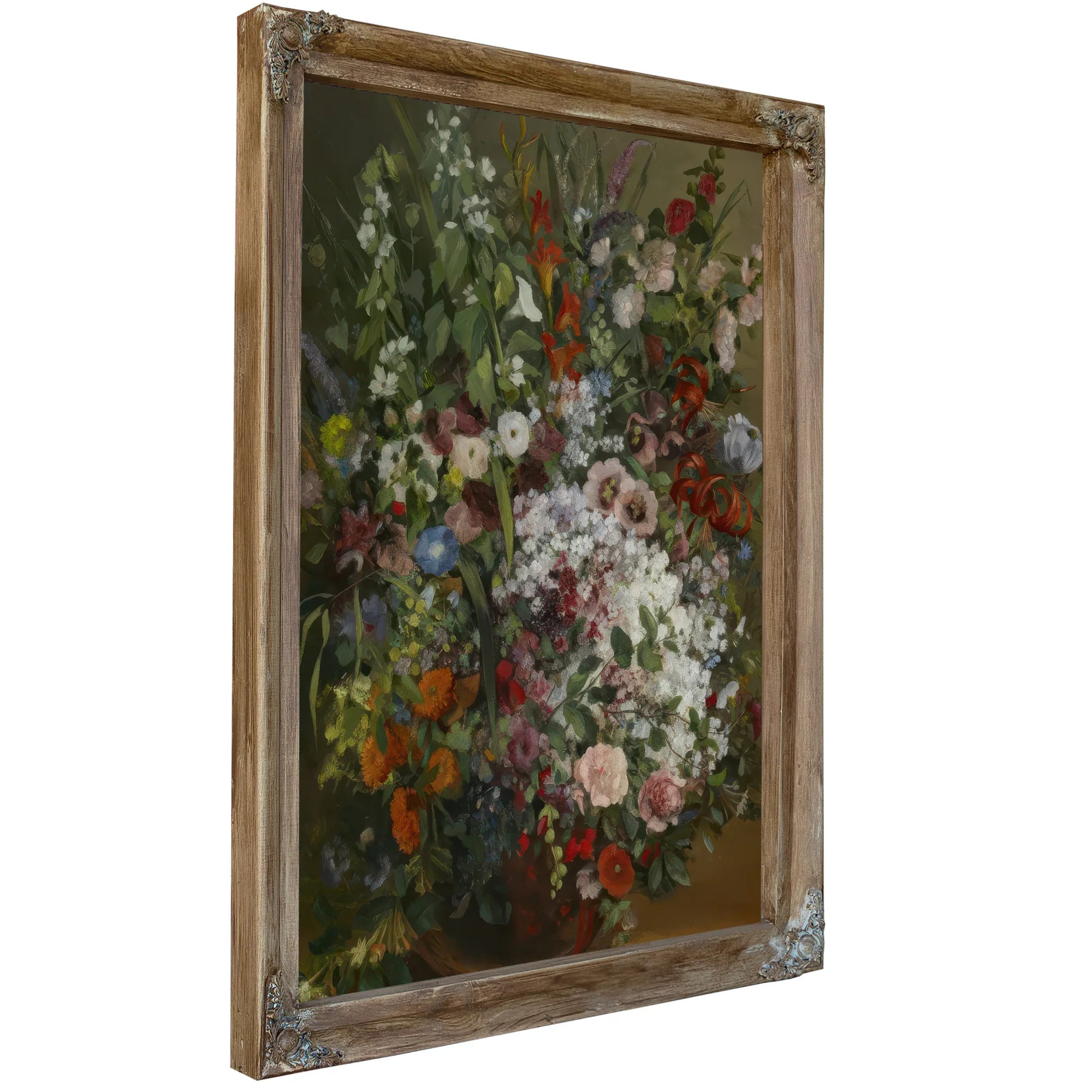 Bouquet Of Flowers In A Vase By Jean Desire Gustave Courbet Fine Art Print