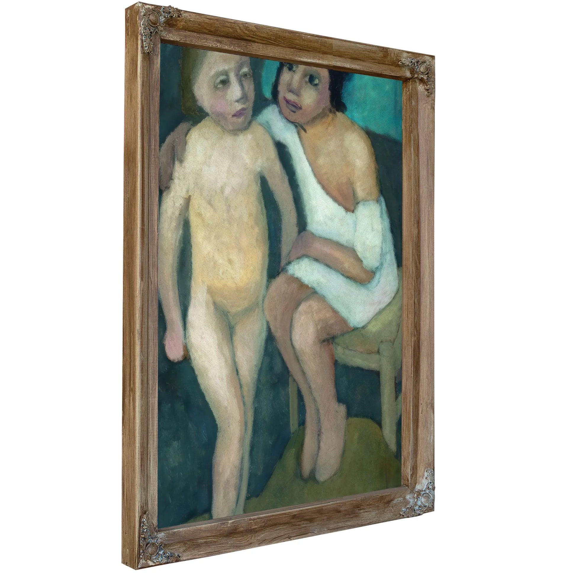 Sitting Girl And Nude 1906 By Paula Modersohn Becker Fine Art Print