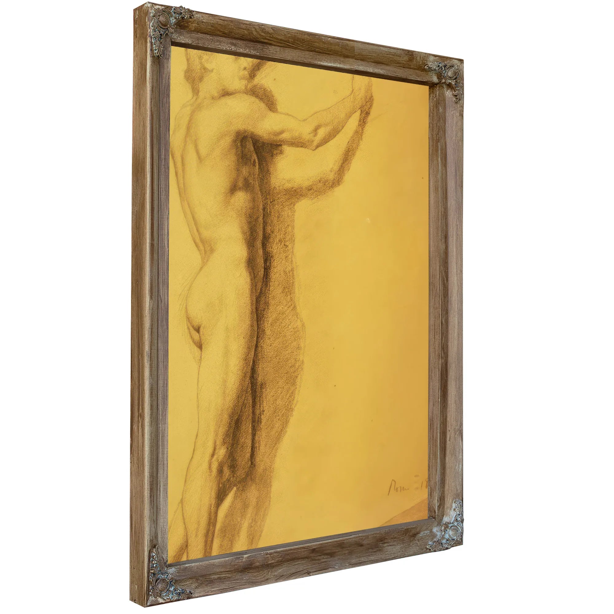 Study Of A Male Nude By Edgar Degas Fine Art Print