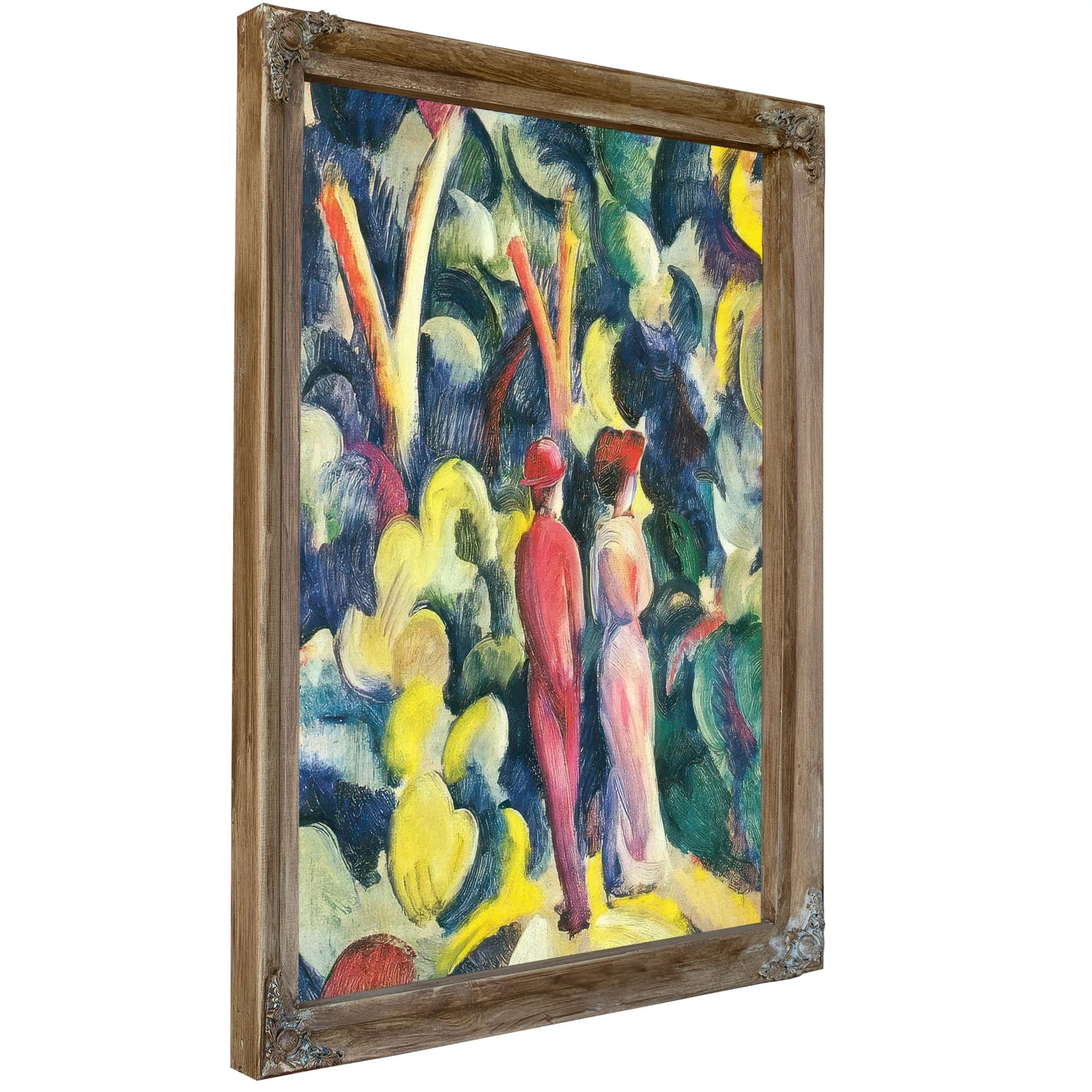Couple Waking On A Path By August Macke Fine Art Print