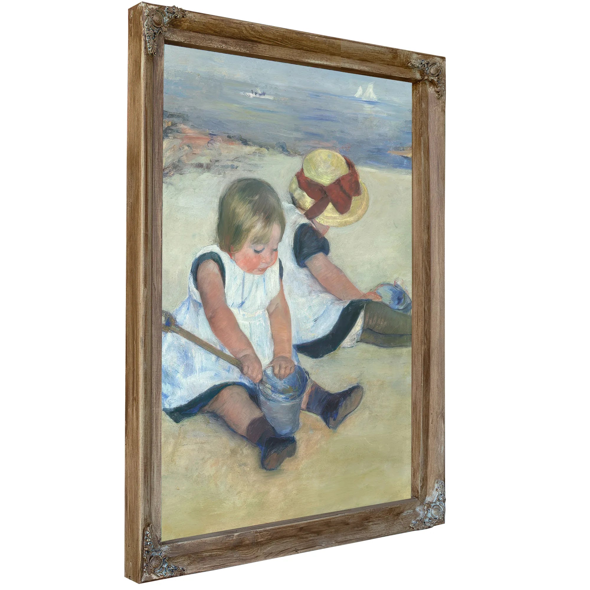 Children Playing On The Beach By Mary Cassatt Fine Art Print