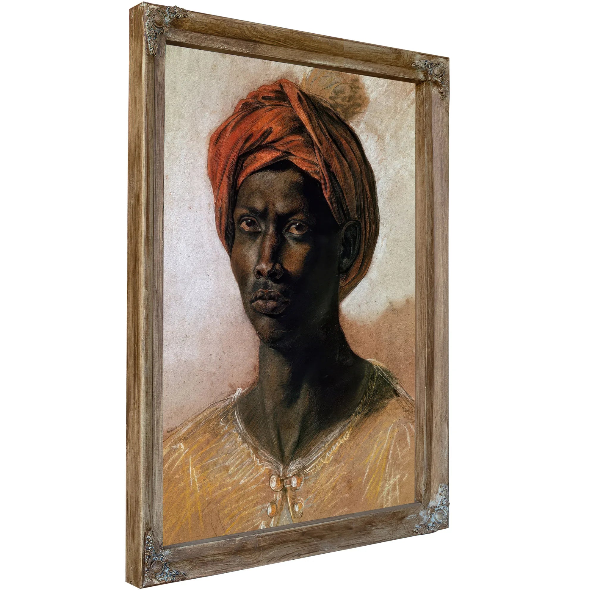 Portrait Of A Turk In A Turban By Ferdinand Victor Eugene Delacroix Fine Art Print