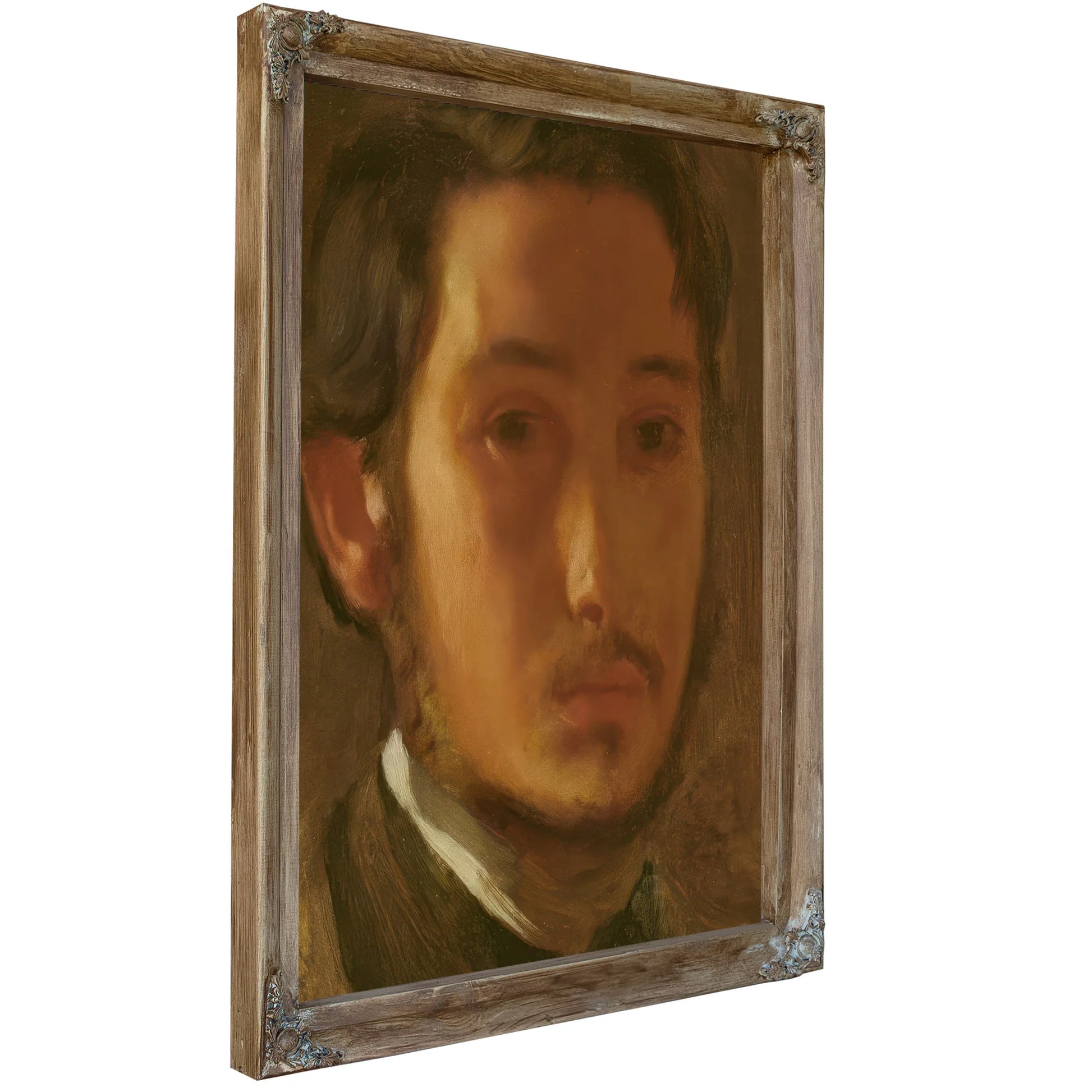 Self Portrait With White Collar By Edgar Degas Fine Art Print