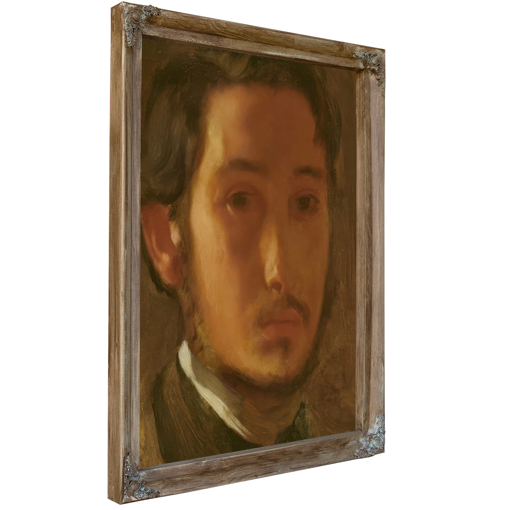 Self Portrait With White Collar By Edgar Degas Fine Art Print
