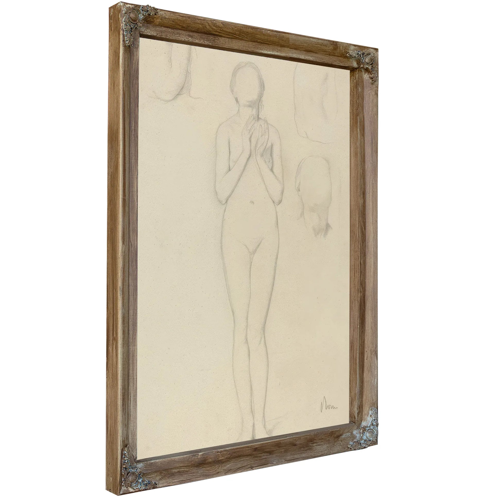 Study Of A Female Nude By Edgar Degas Fine Art Print