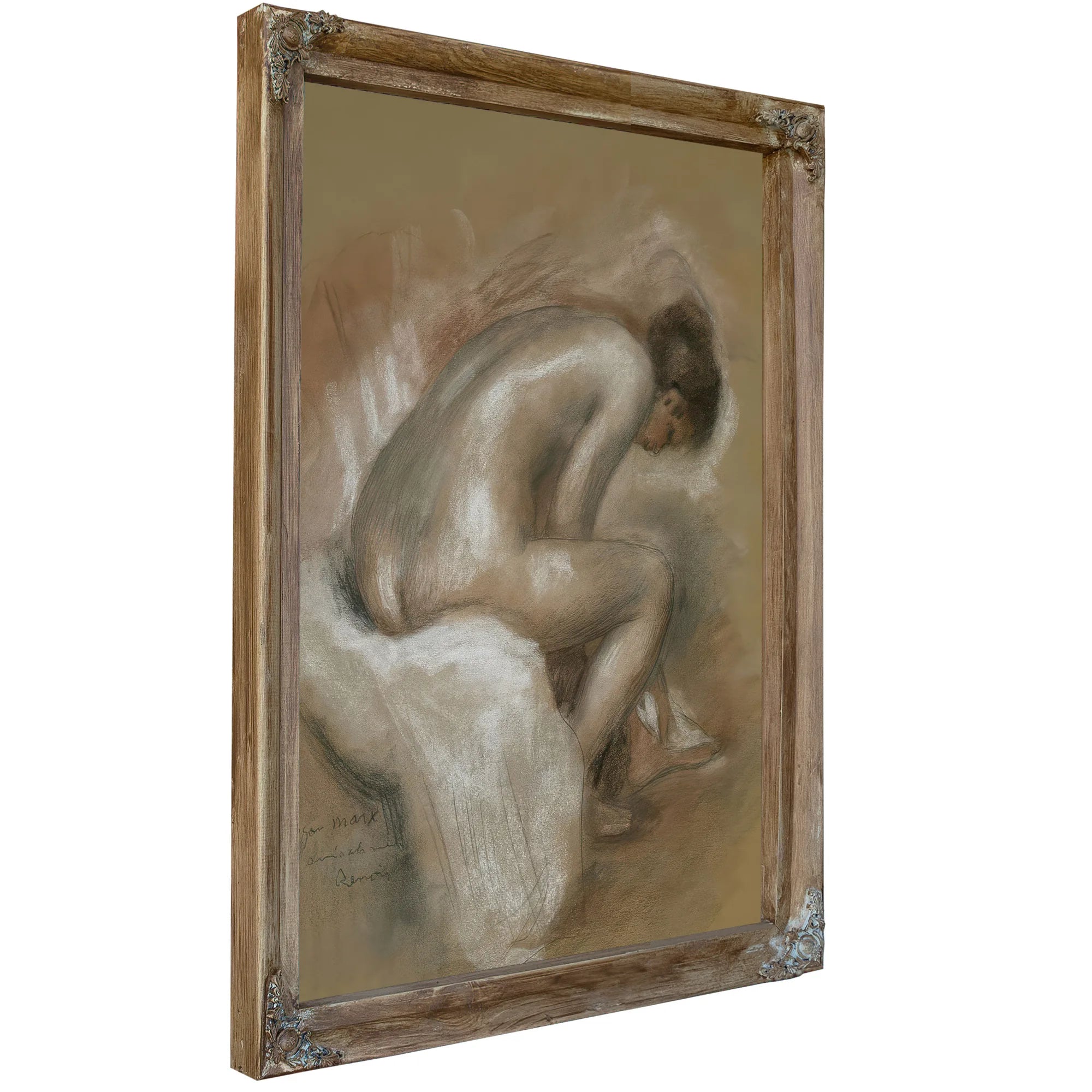 Seated Nude By Pierre Auguste Renoir Fine Art Print